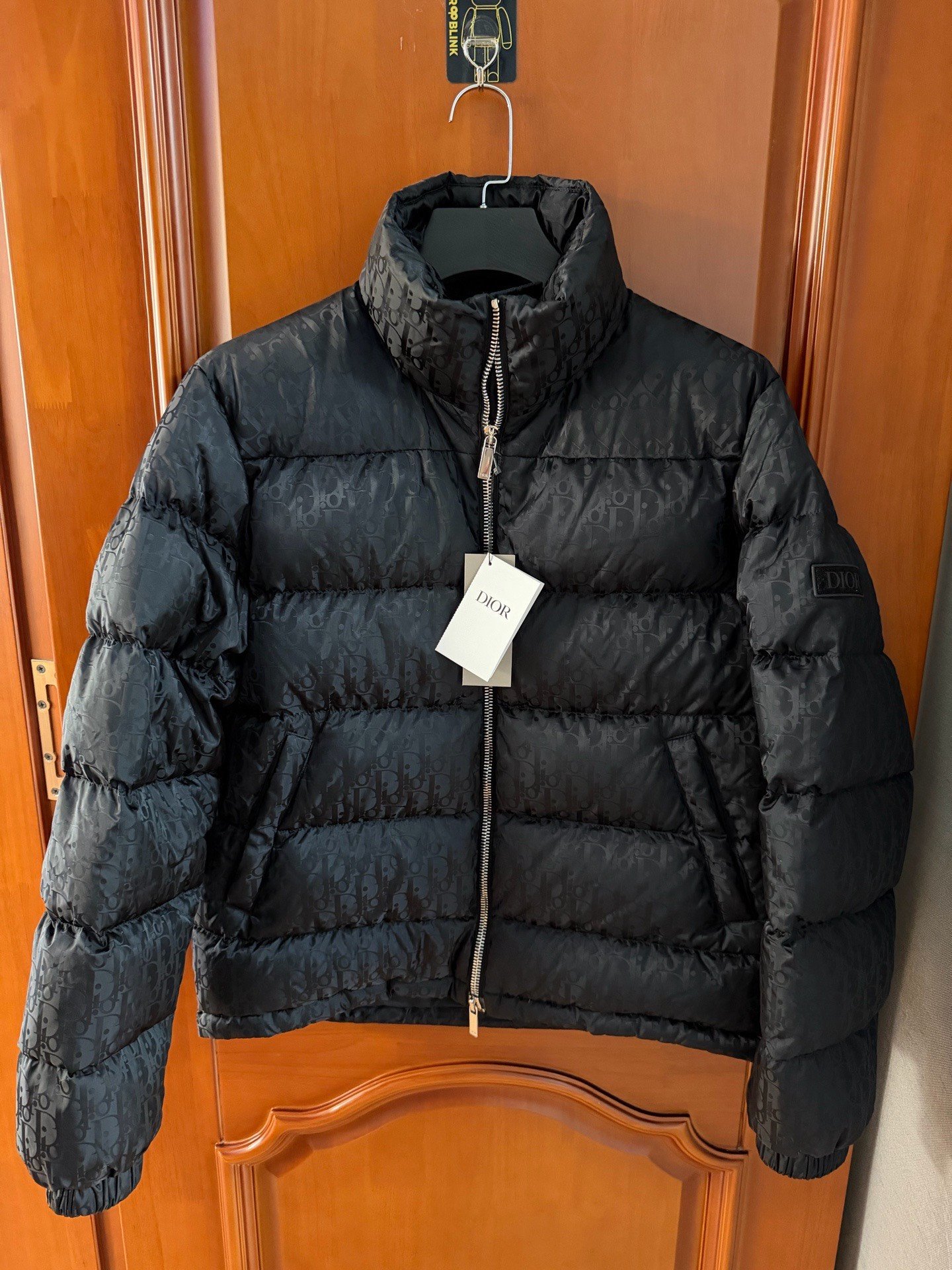 Dior Black Full Logo Down Jacket