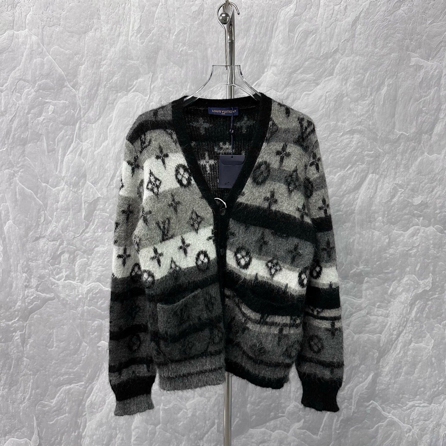 Louis Vuitton SS24 Monogram Colorblock Mohair Cardigan