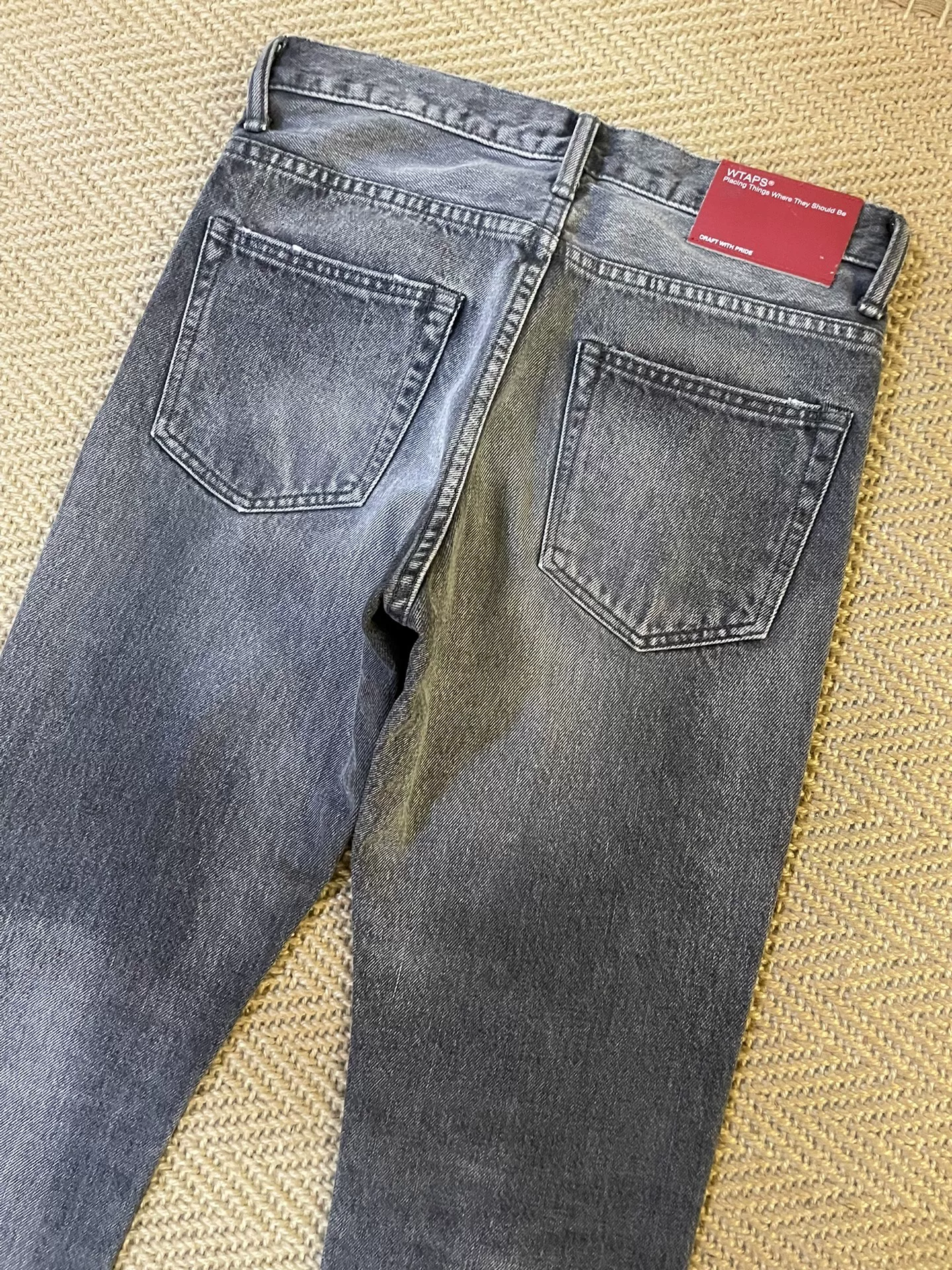 WTAPS Very Skinny Washed Jeans — back