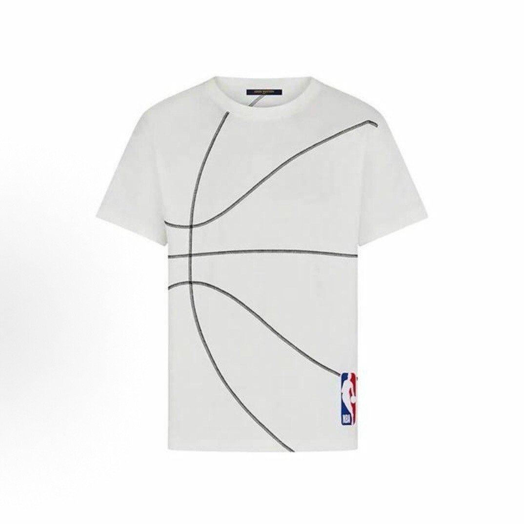 Louis Vuitton NBA Basketball Pattern T-Shirt