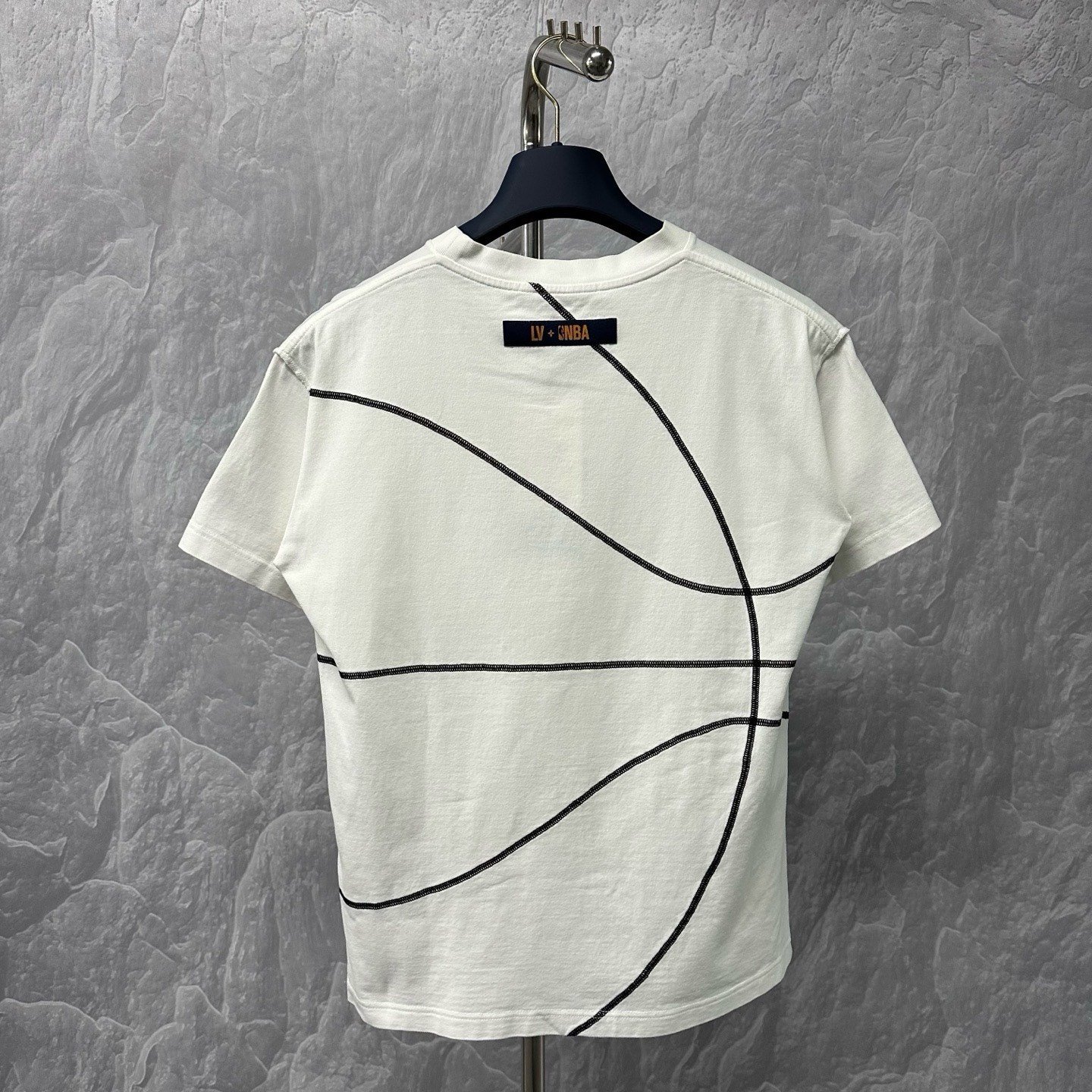 Louis Vuitton NBA Basketball Pattern T-Shirt — back