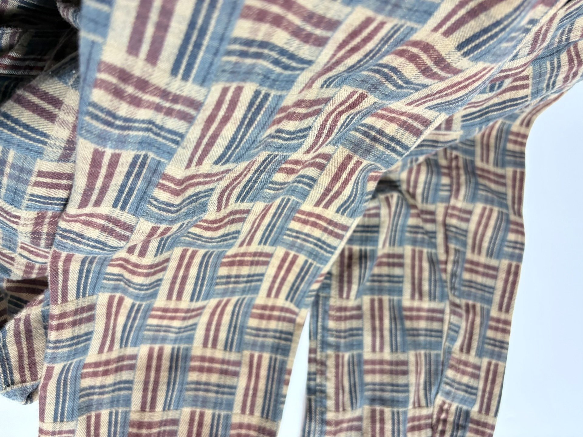 White Mountaineering Geometric Long-Sleeve Shirt — label