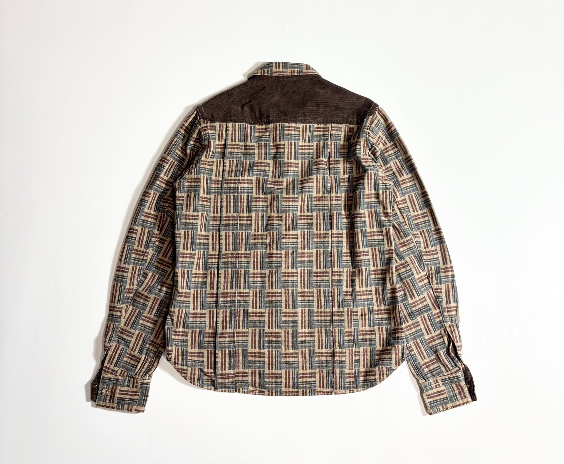 White Mountaineering Geometric Long-Sleeve Shirt — front