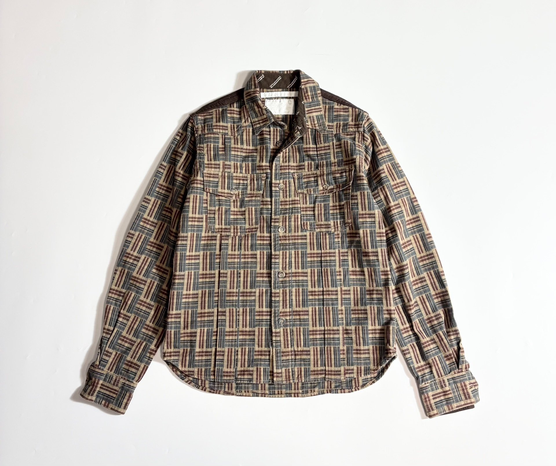 White Mountaineering Geometric Long-Sleeve Shirt
