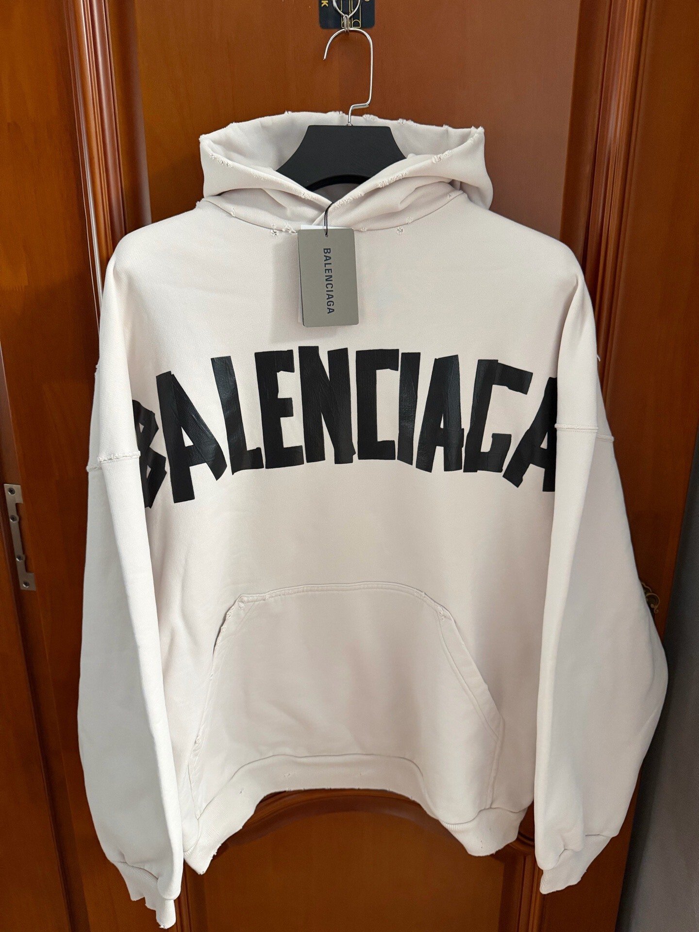 Balenciaga Beige Tape Hoodie