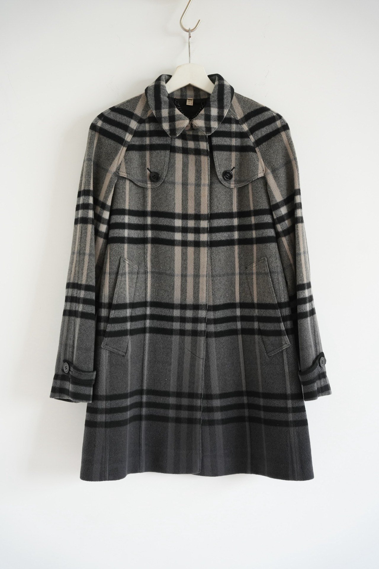 Burberry Gradient Plaid Wool Trench Coat