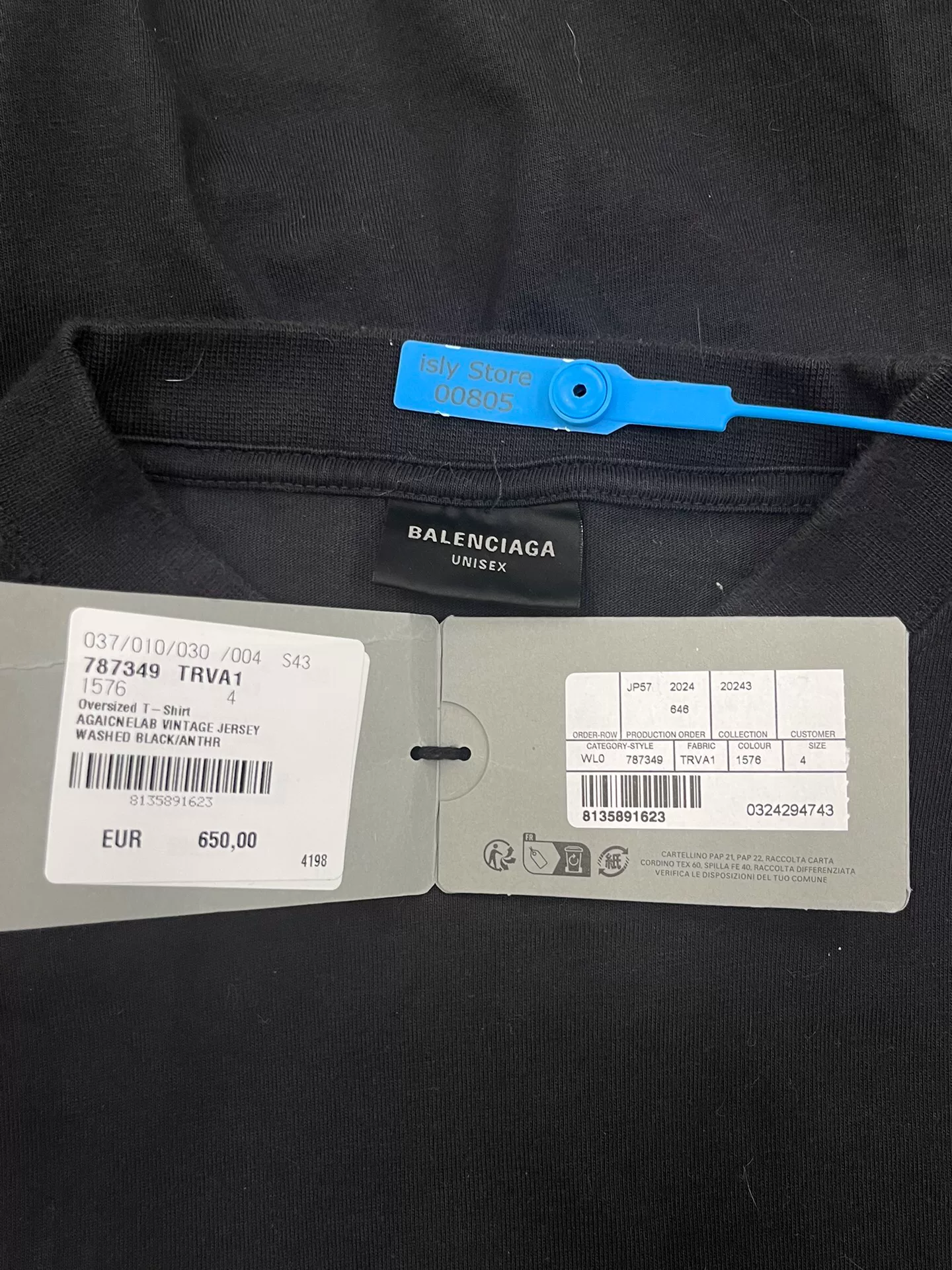 Balenciaga Letter Print Loose Short Sleeve T-Shirt — back