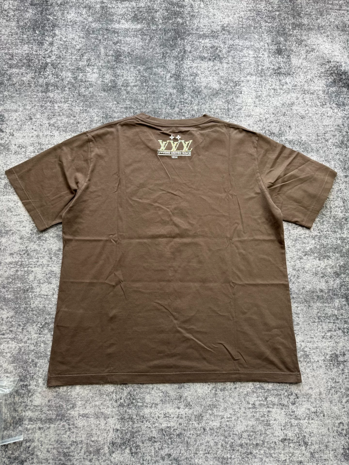 Louis Vuitton Brown Rhinestone Short-Sleeve T-Shirt — front