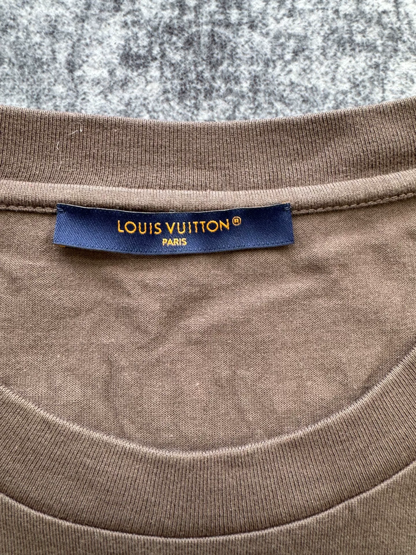 Louis Vuitton Brown Rhinestone Short-Sleeve T-Shirt — detail