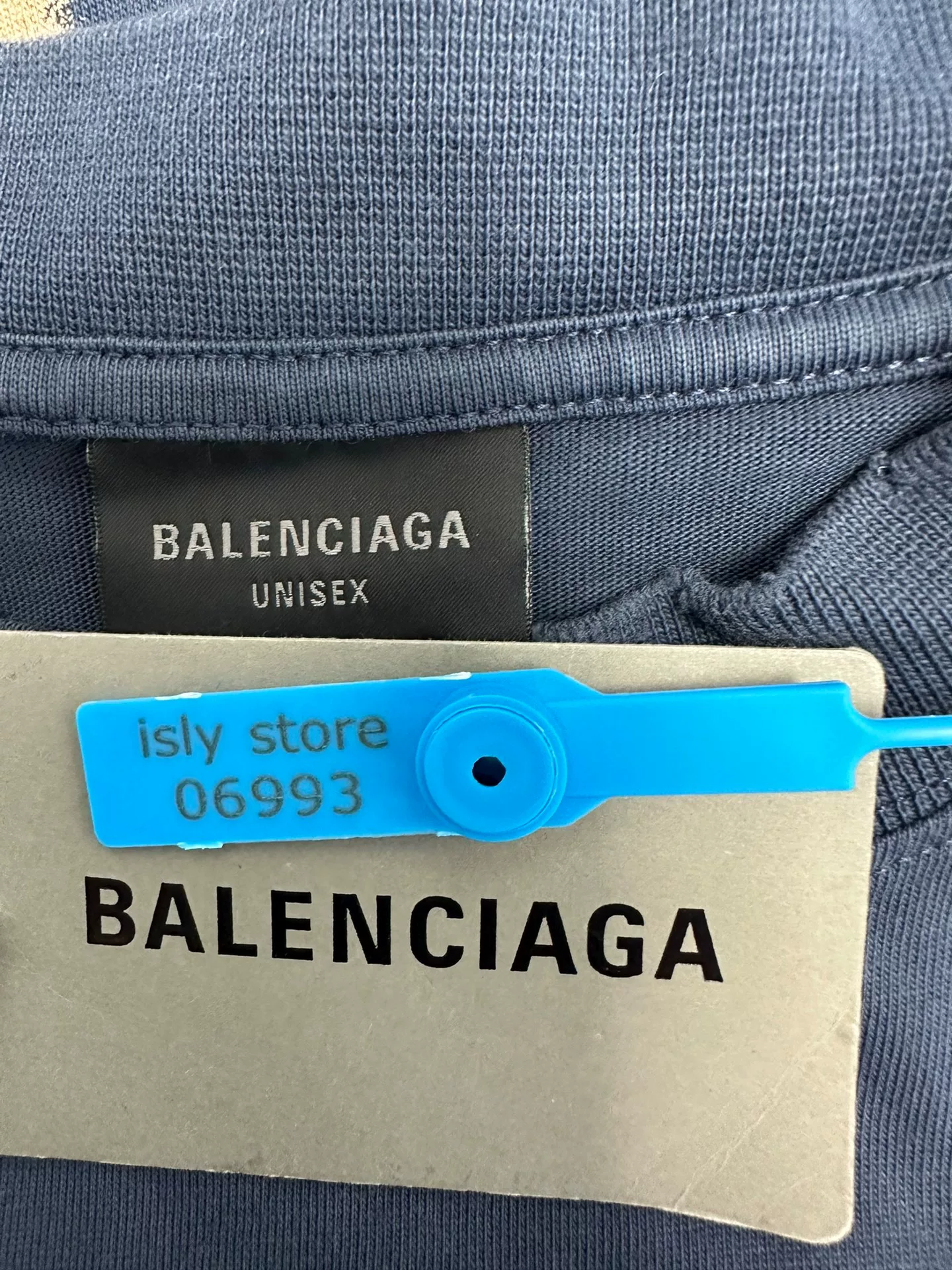 Balenciaga Gold BB Print Crew Neck T-Shirt — back
