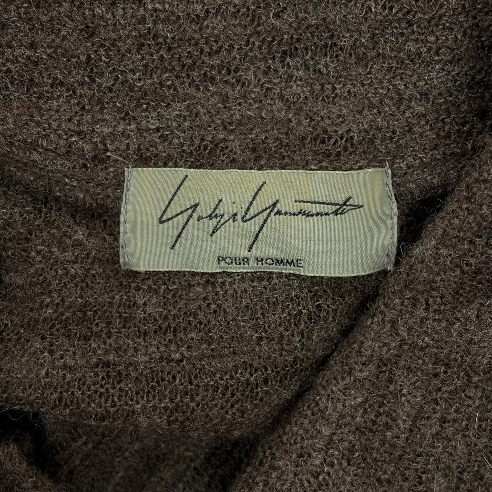 Yohji Yamamoto 2012 AW Long Knit Cardigan — label