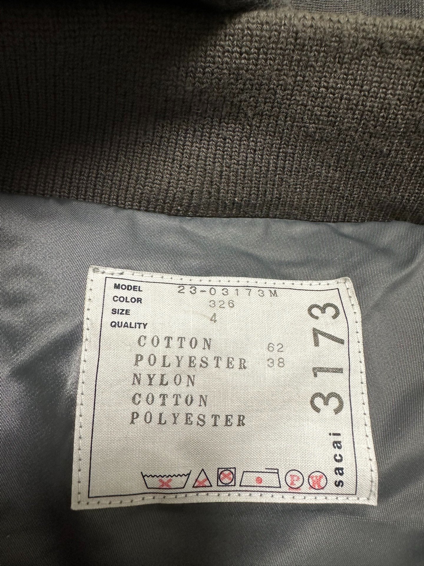 Sacai Sweatshirt Size 4 — back