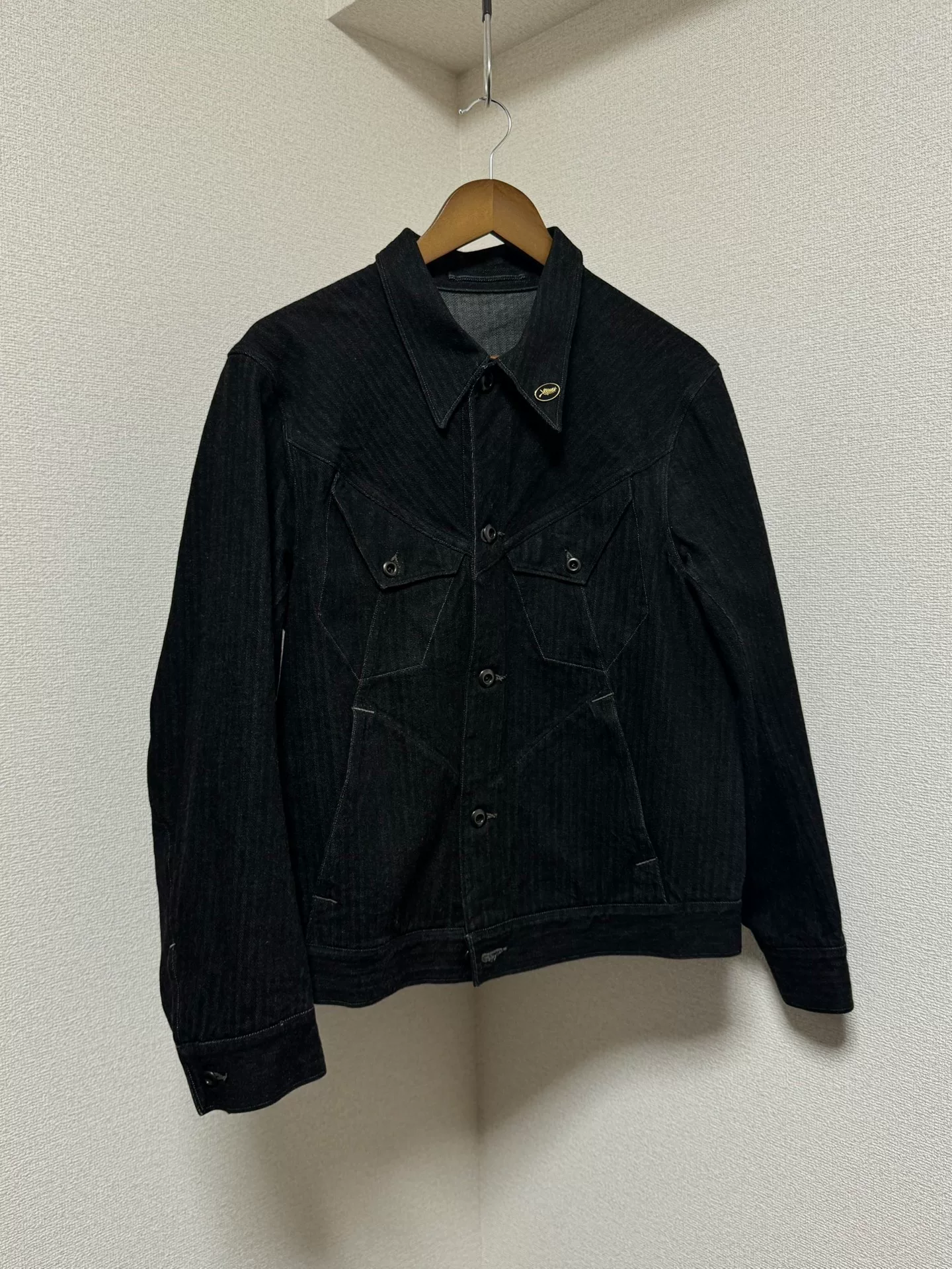 Motiv Black Denim Jacket Set