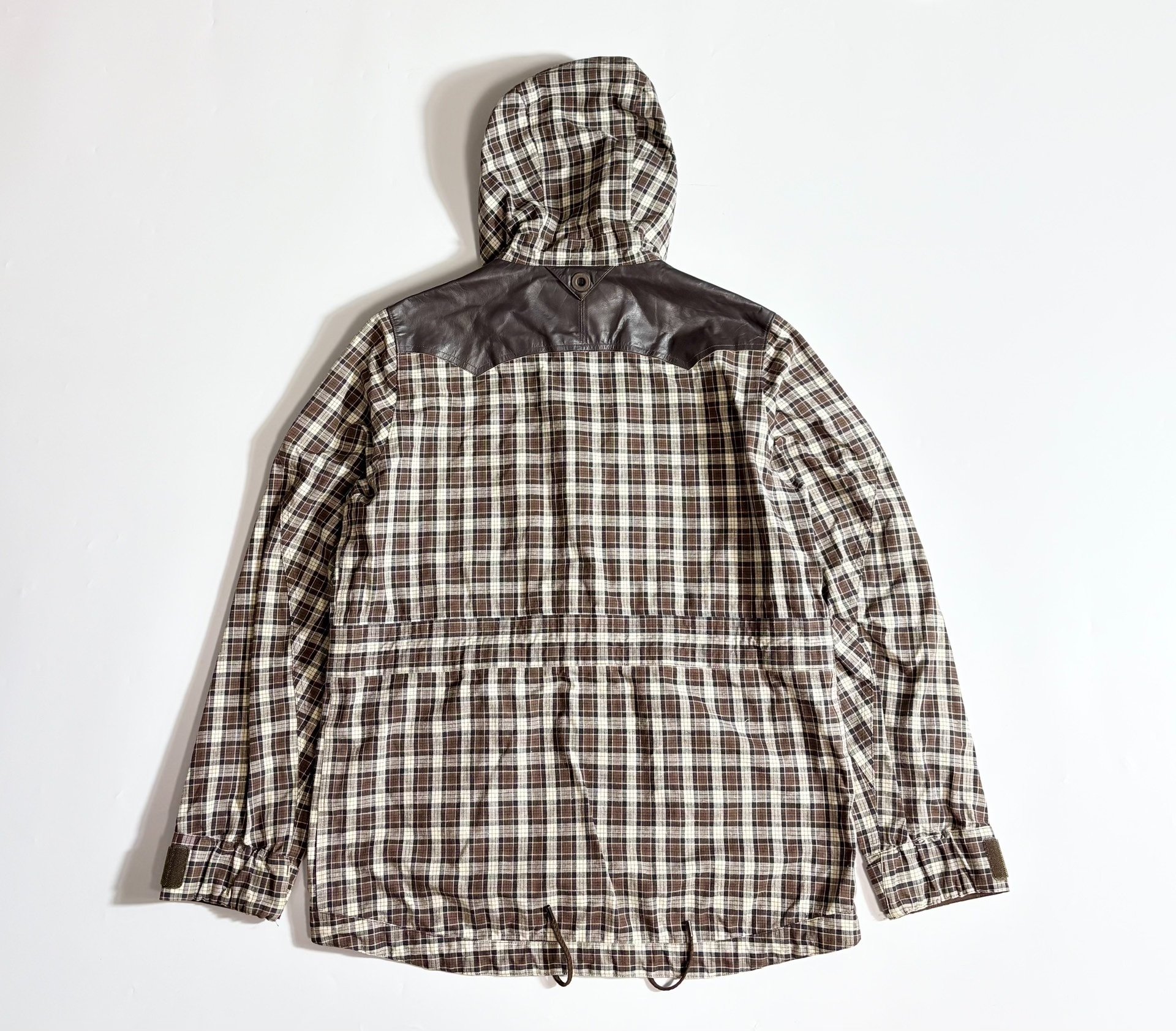 White Mountaineering Checkered Hooded Jacket — front