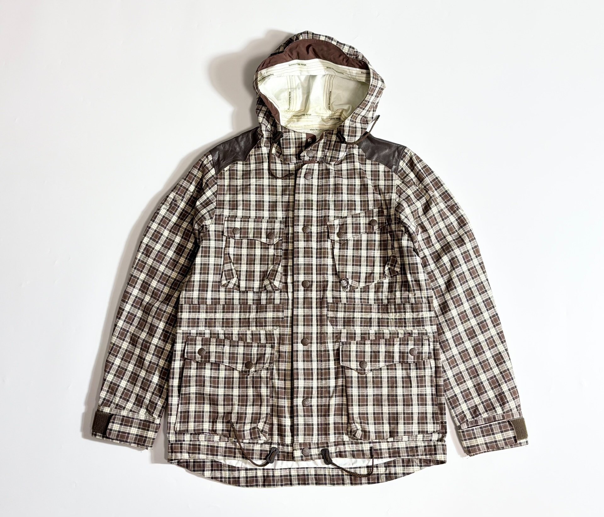 White Mountaineering Checkered Hooded Jacket