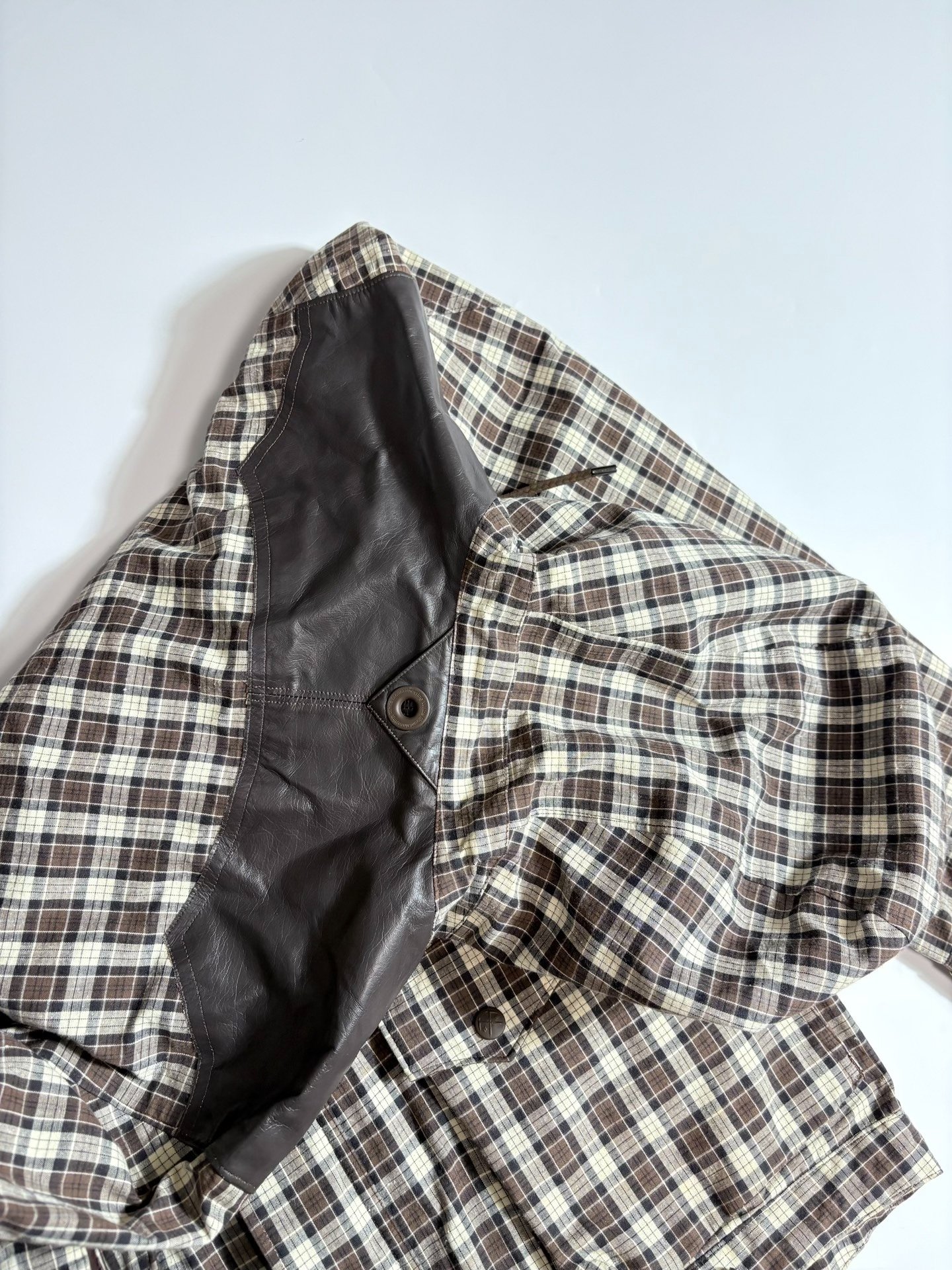 White Mountaineering Checkered Hooded Jacket — detail