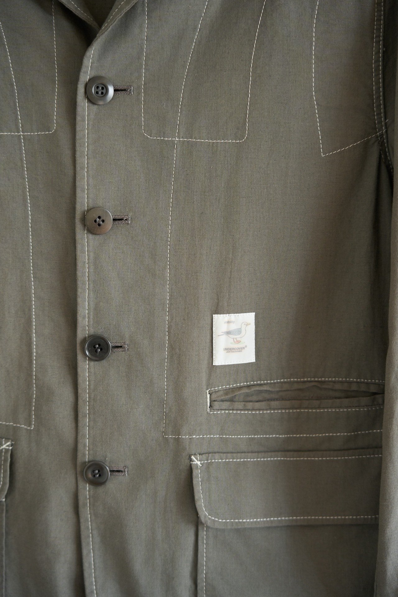 Undercover 17ss Floral Lined Blazer — label