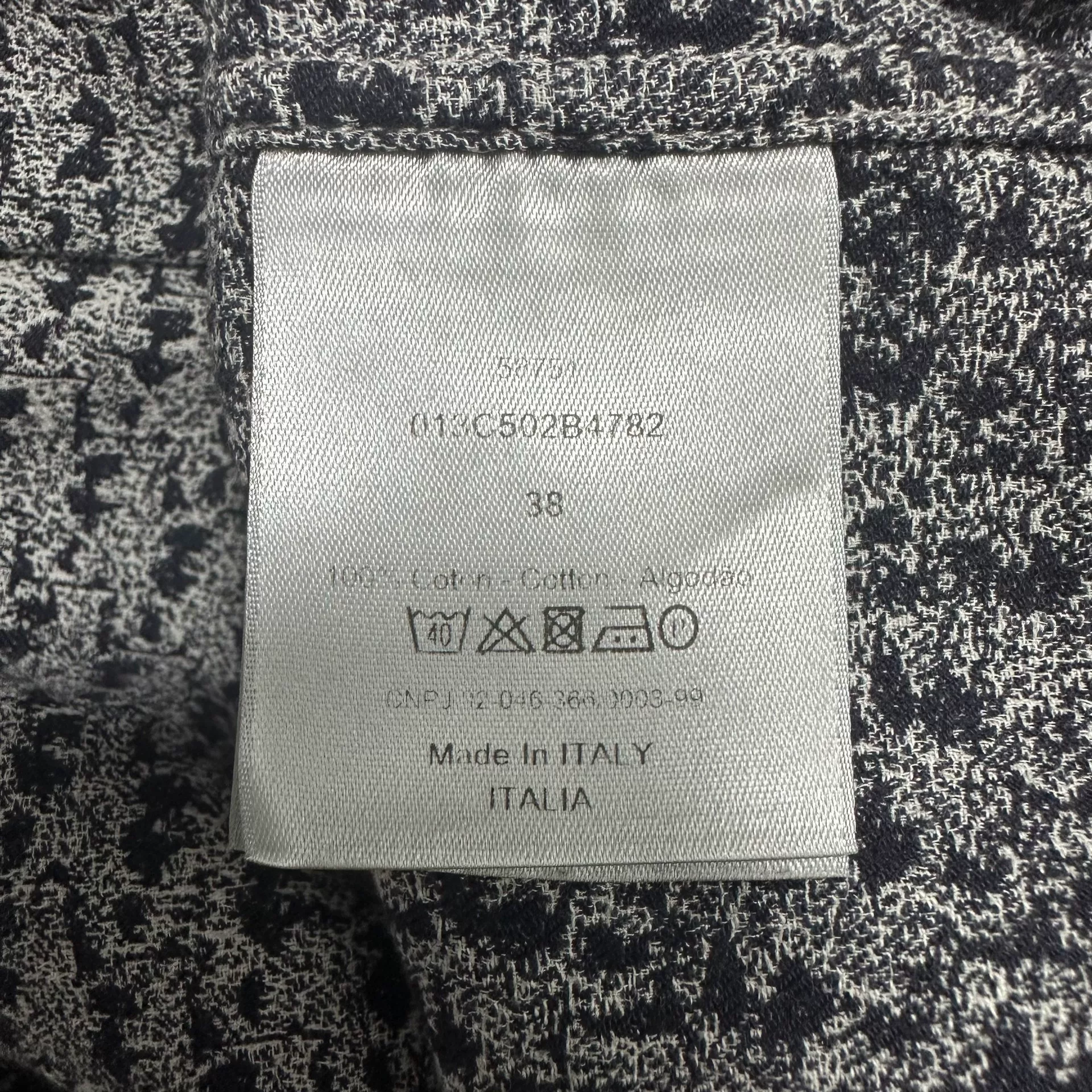 Dior Gradient Logo Long-sleeve Shirt — label