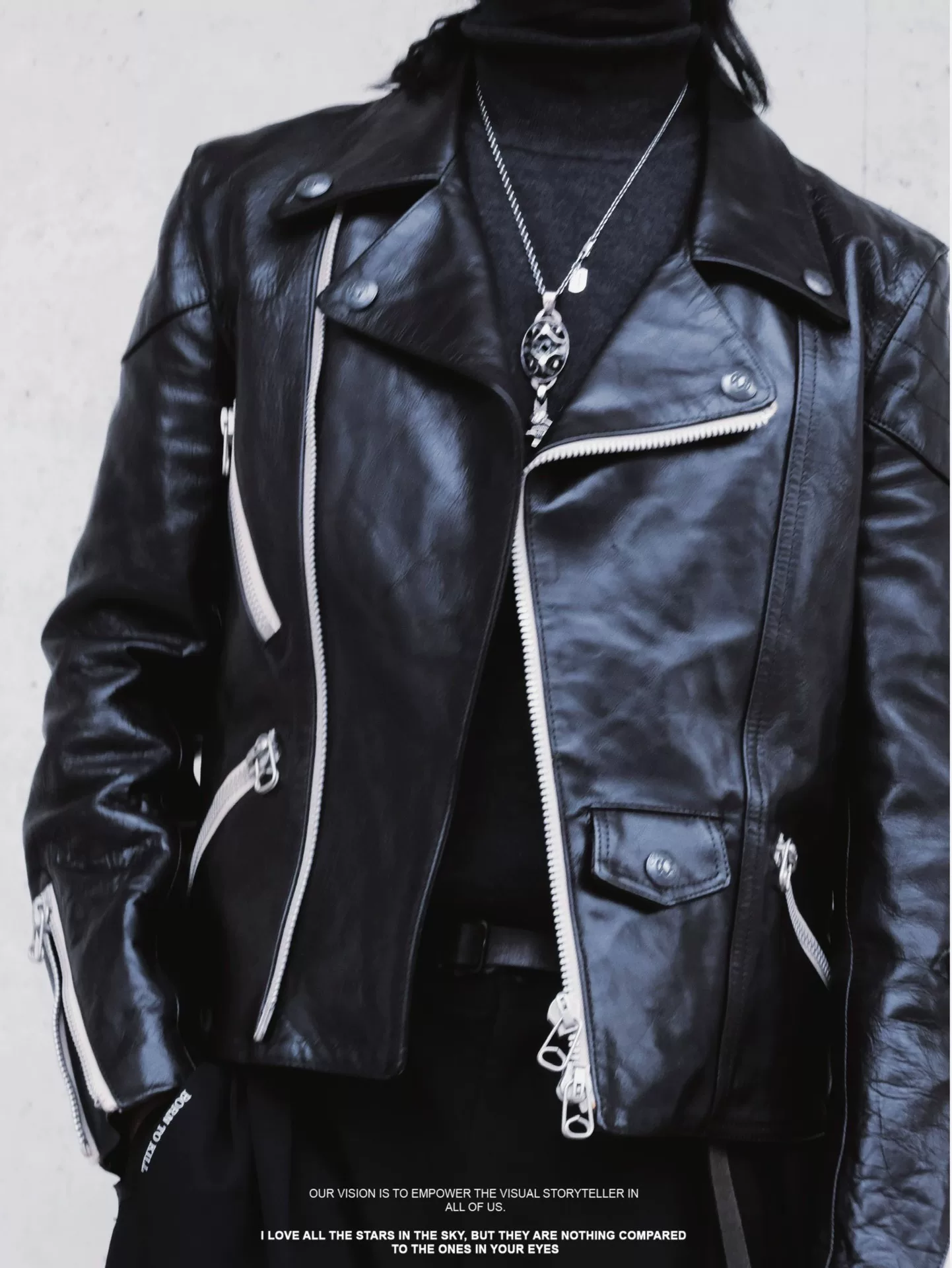 Yohji Yamamoto Gothic Biker Leather Jacket — back