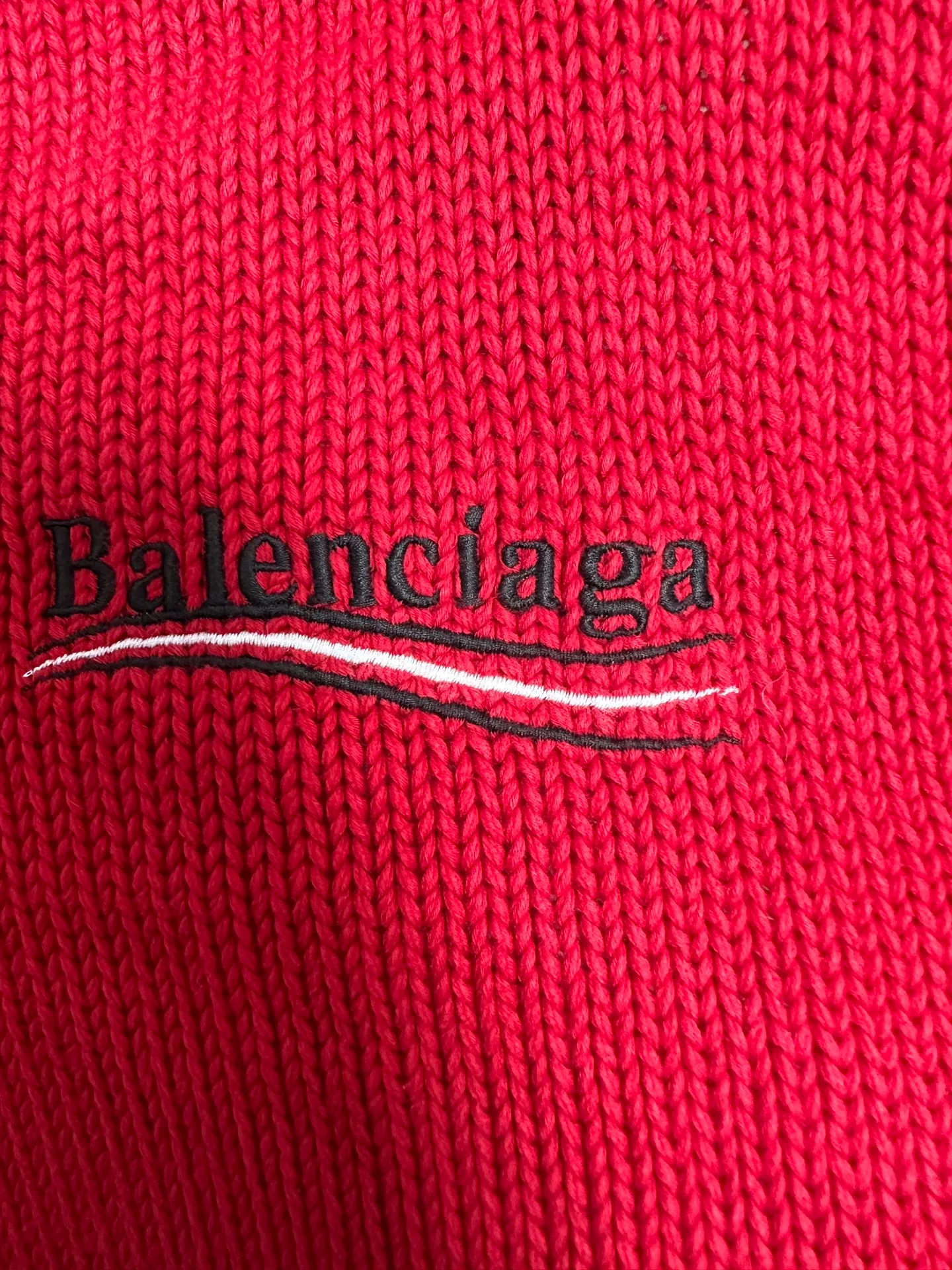Balenciaga Distressed Hole Hooded Knit Sweater — detail