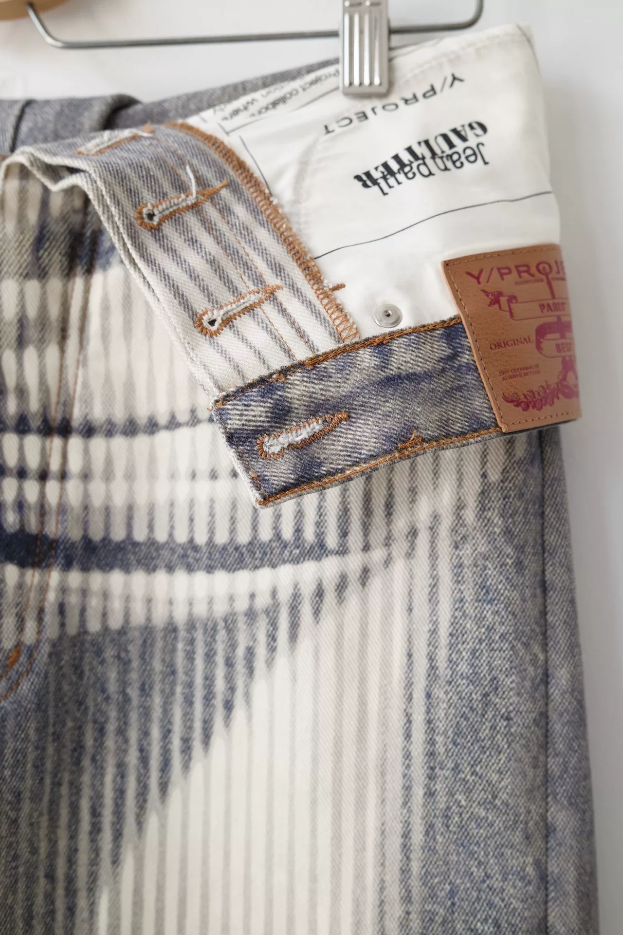 Y/Project x Gaultier 22FW Fold Jeans — front