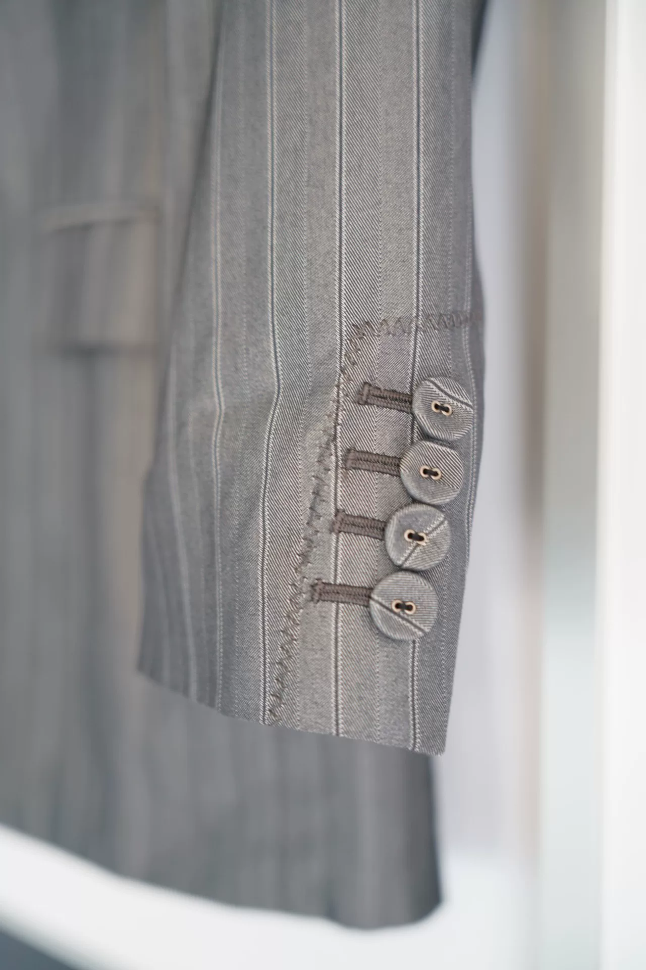 Jean Paul Gaultier Grey Striped Suit — label