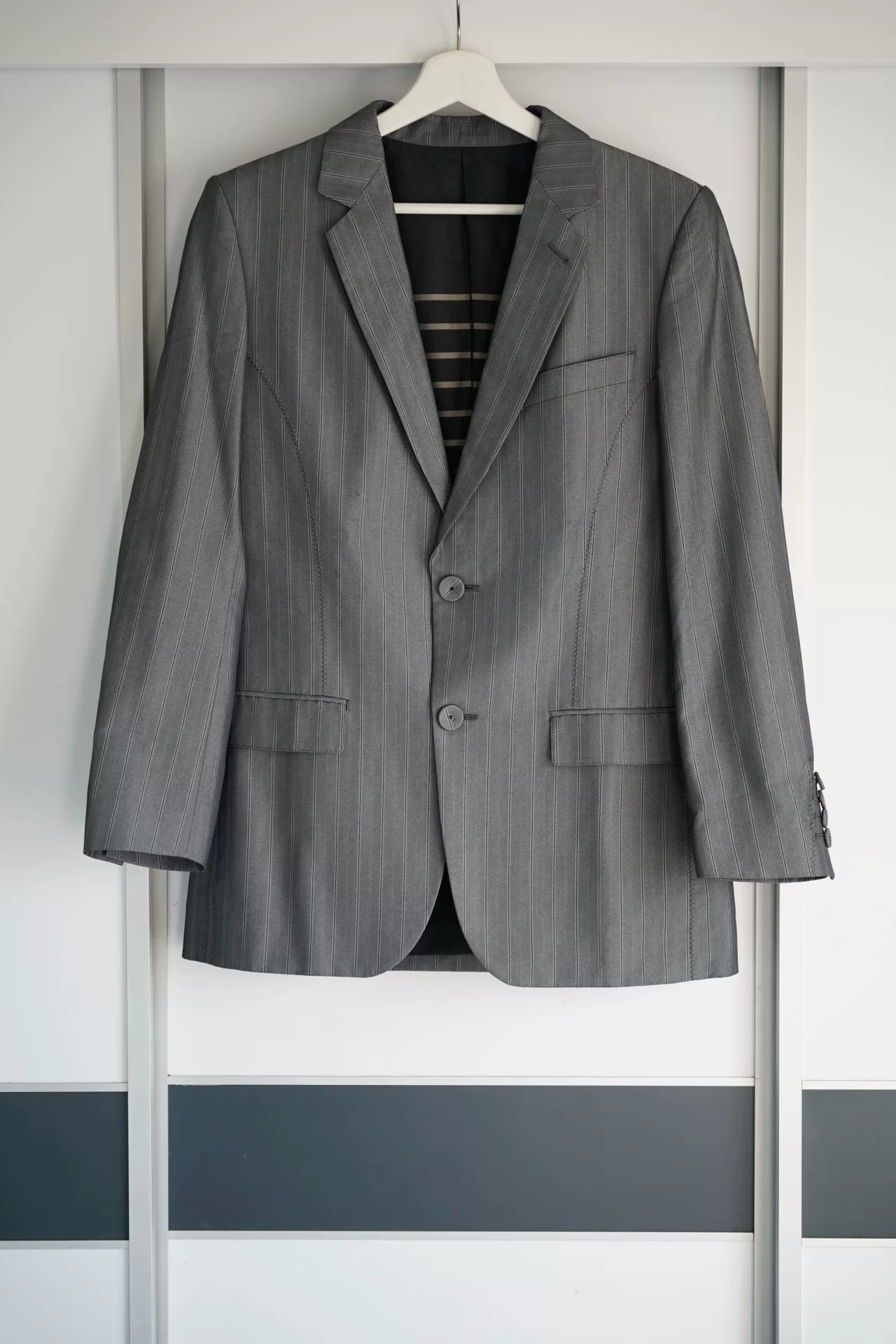 Jean Paul Gaultier Grey Striped Suit