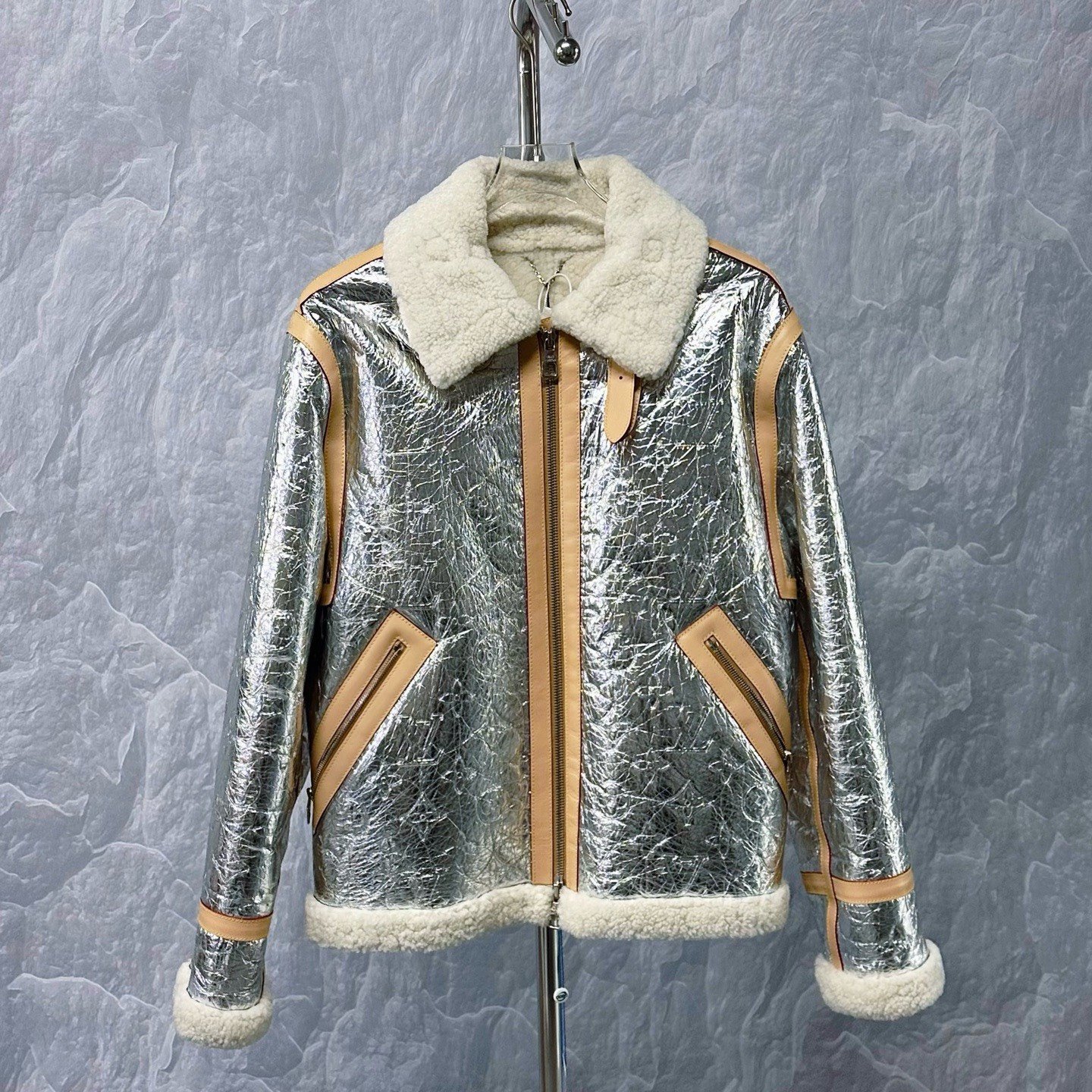 Louis Vuitton Mirrored Fur Coat