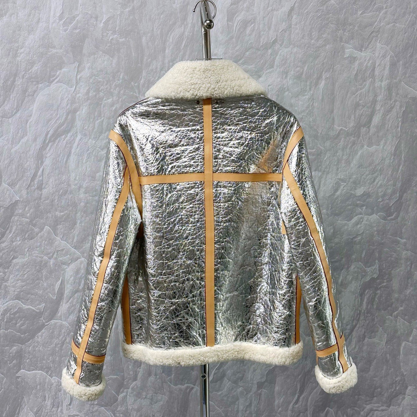 Louis Vuitton Mirrored Fur Coat — back
