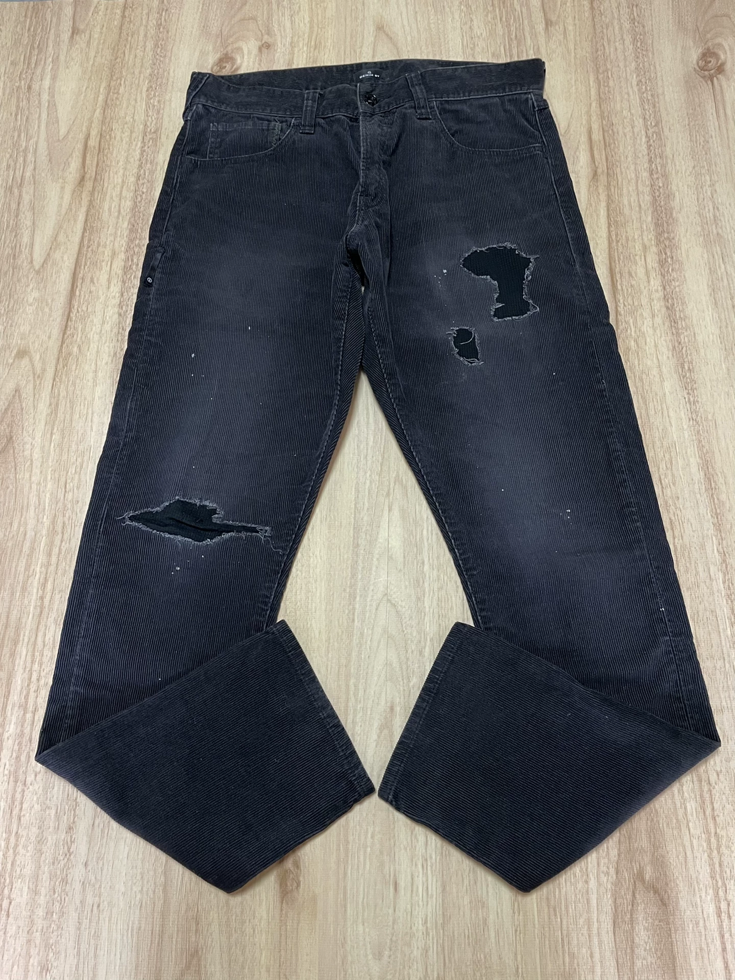 Denim by Vanquish Fragment Washed Corduroy Pants — detail