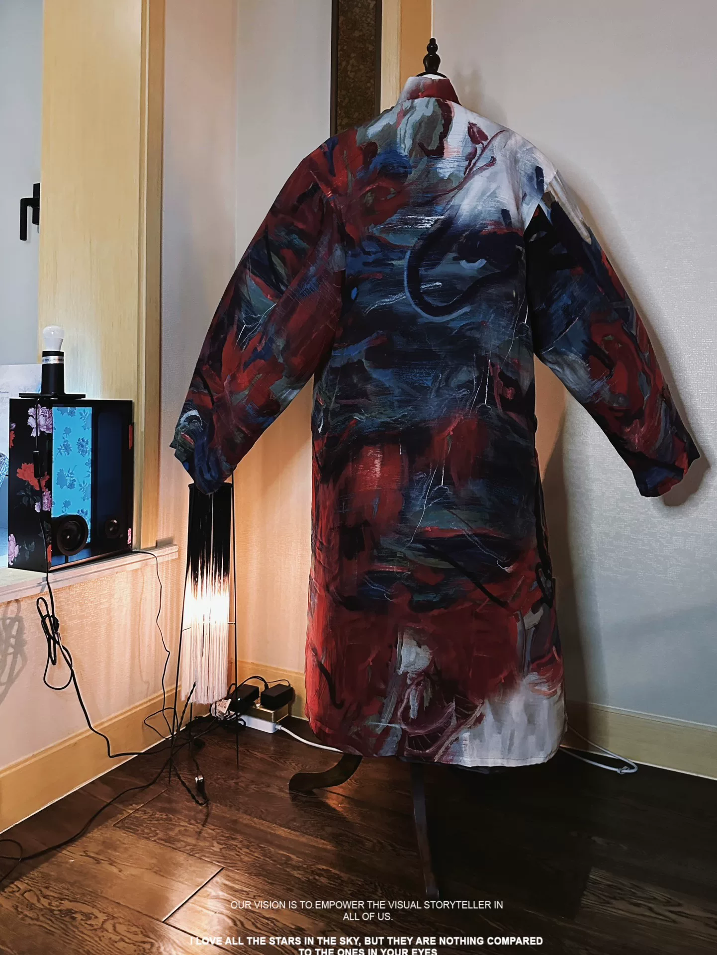 Yohji Yamamoto x James Jean Silk Coat — label