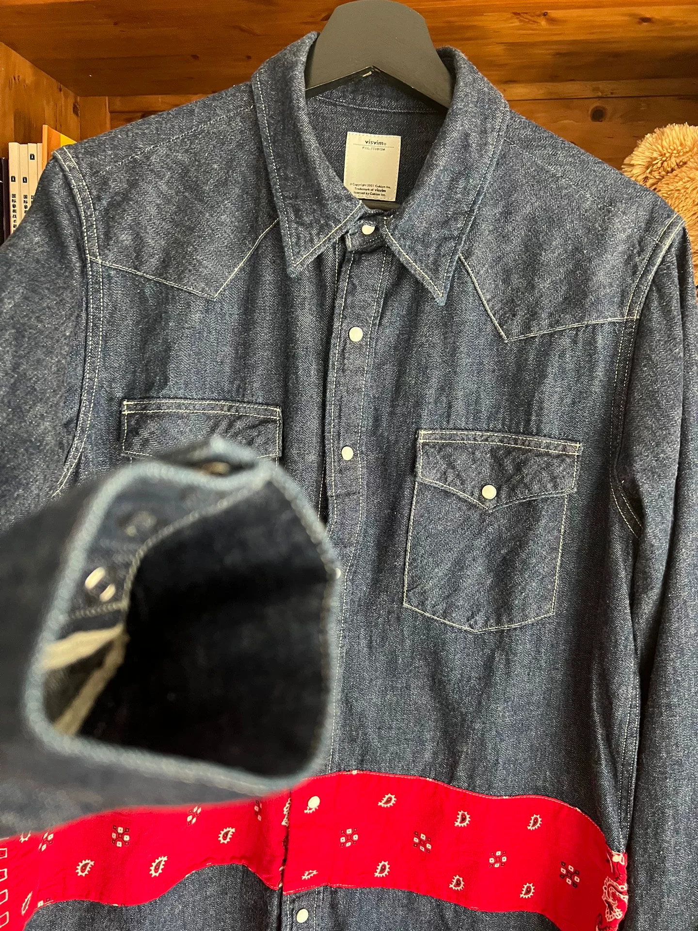 Visvim 2017 Indigo Denim Paisley Shirt — back