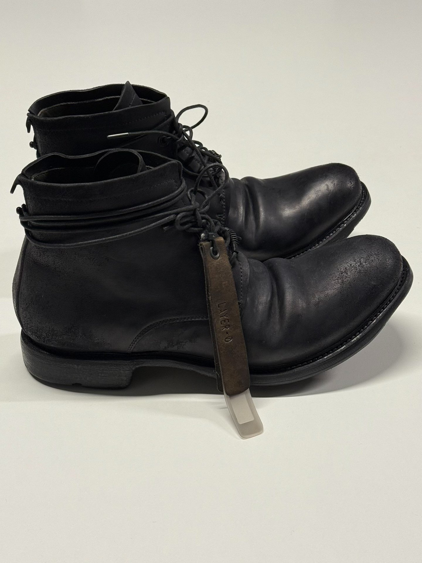 layer-0 New Shell Cordovan Leather Boots — back