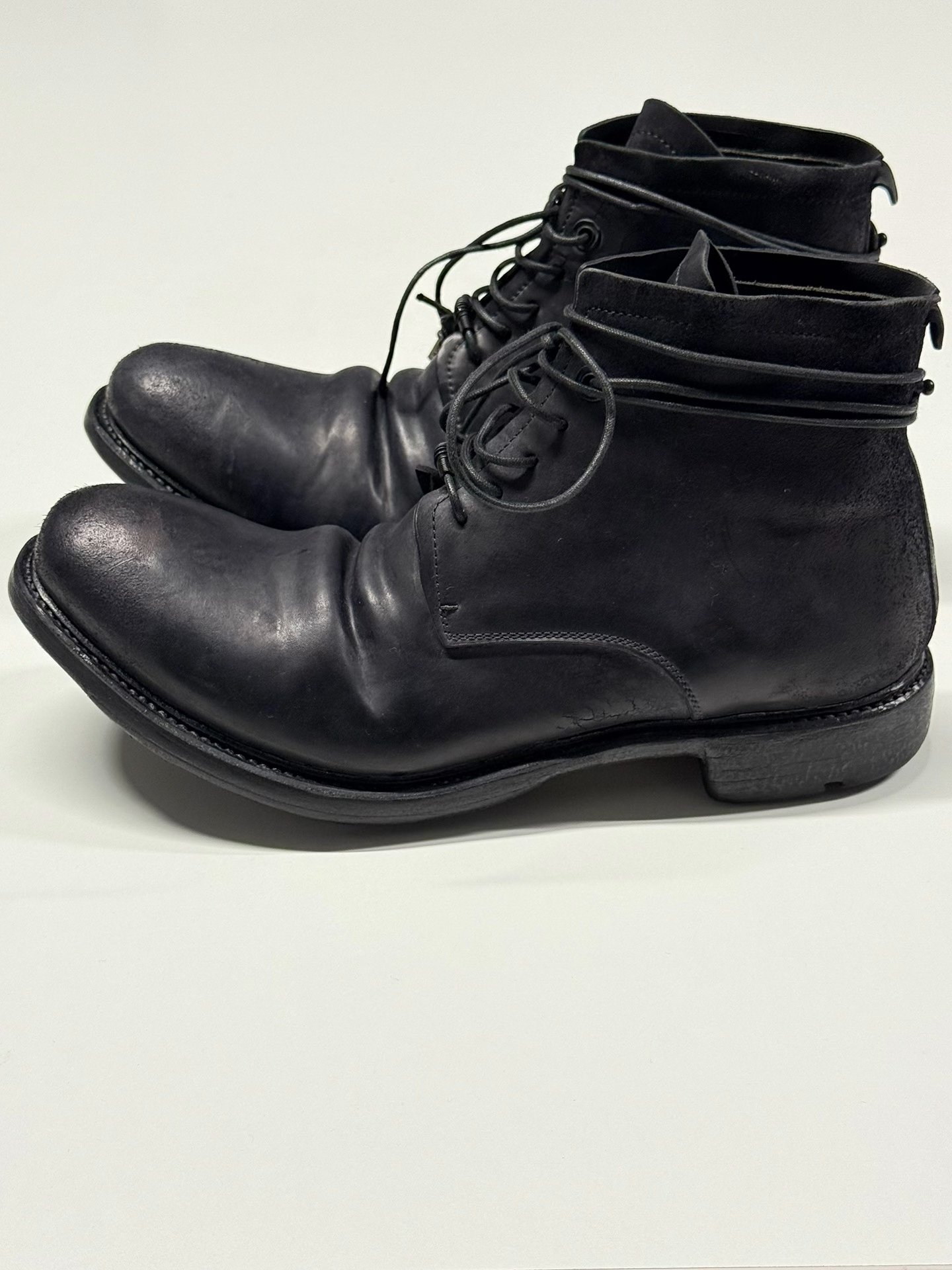 layer-0 New Shell Cordovan Leather Boots — front