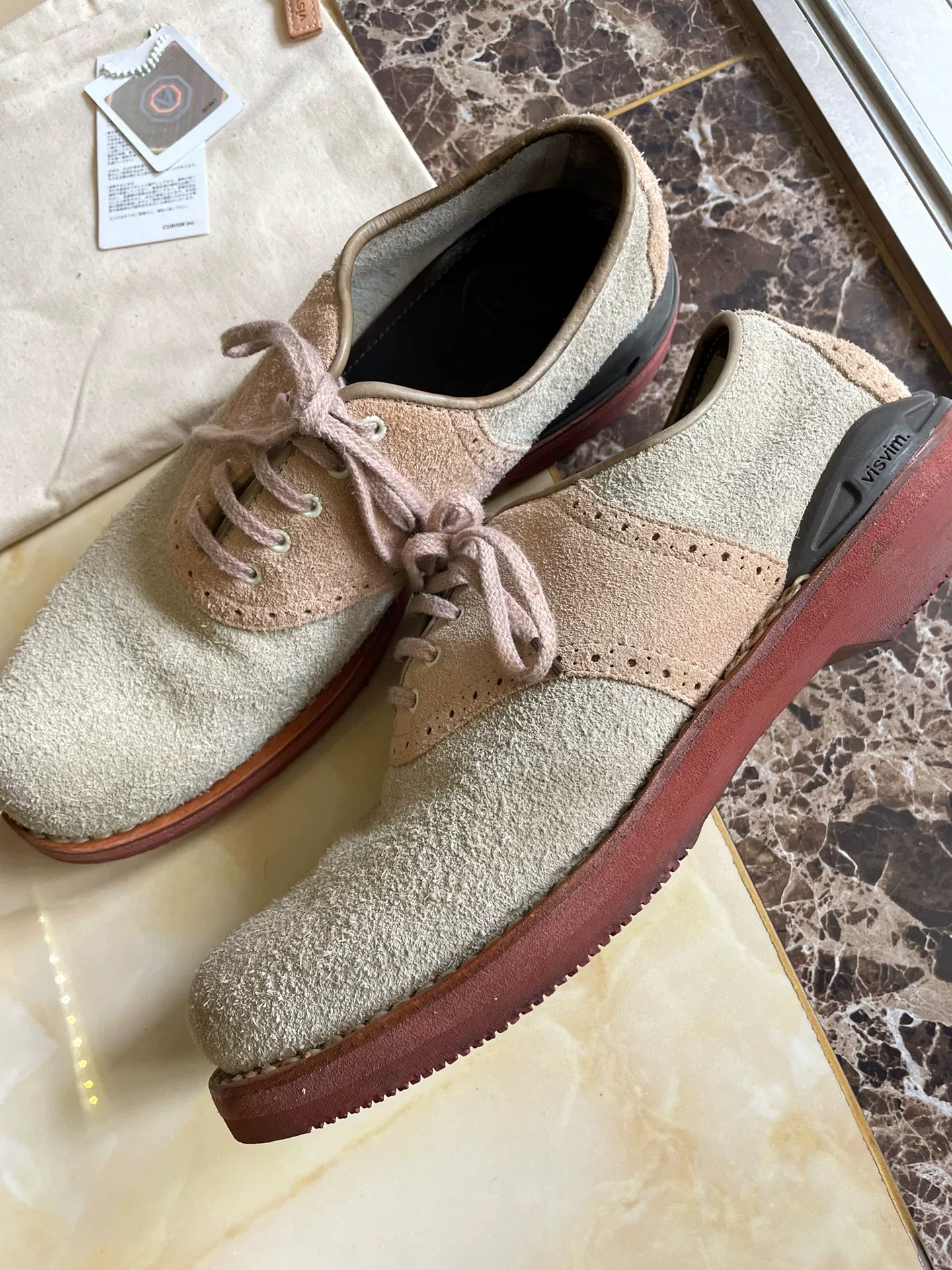 VISVIM PATRICIAN SUEDE-FOLK Low-Top Boots