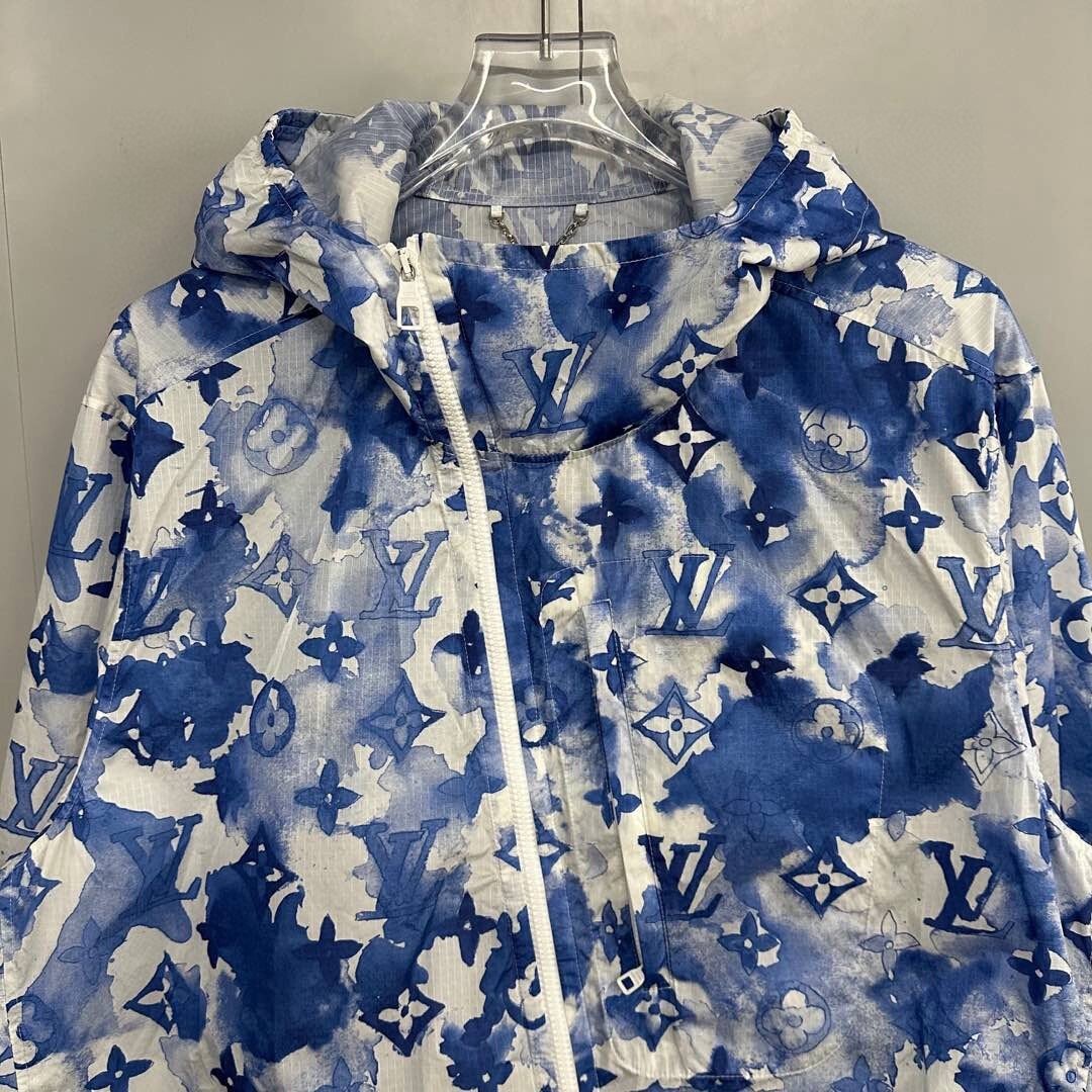 Louis Vuitton Ink Logo Hooded Jacket — front