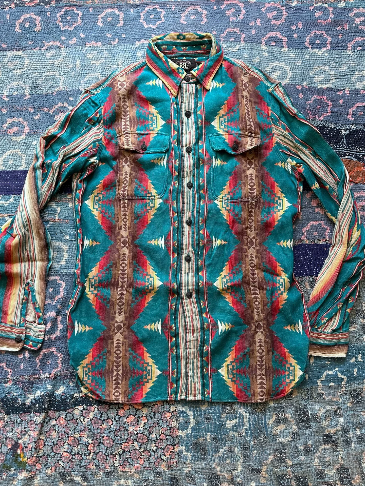 RRL Southwestern Print Long-Sleeve Shirt