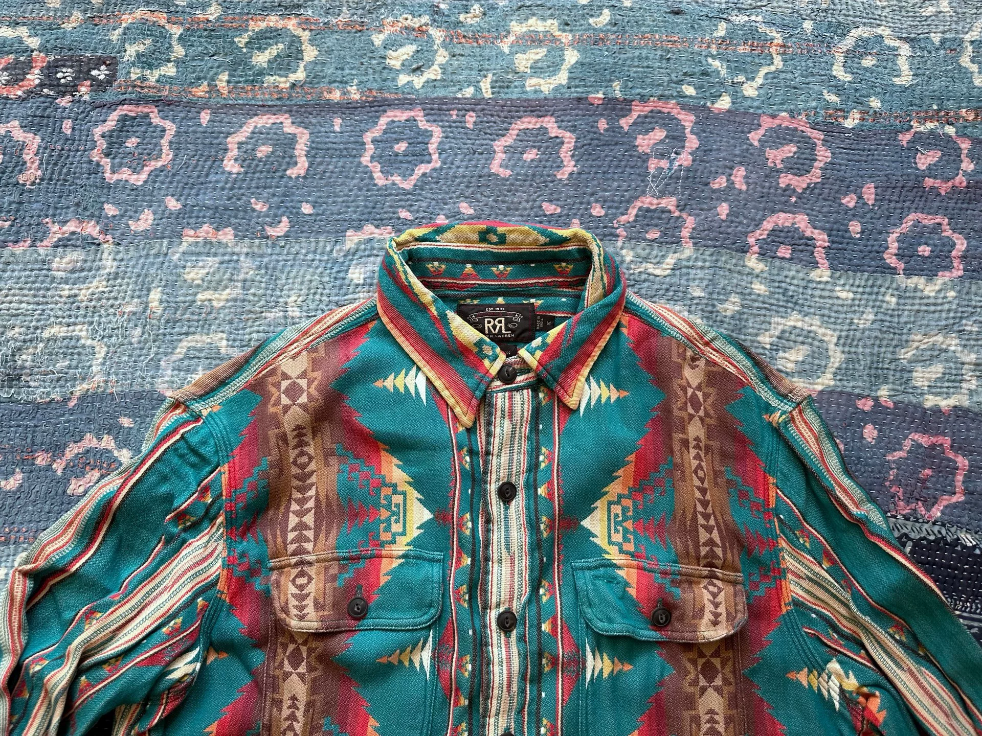 RRL Southwestern Print Long-Sleeve Shirt — front