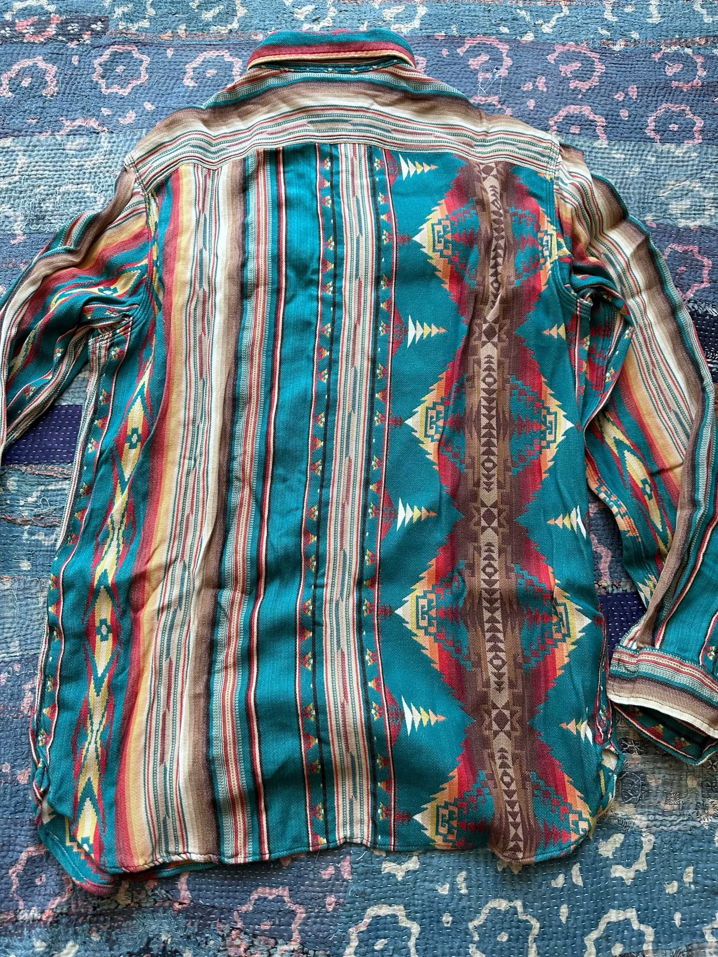 RRL Southwestern Print Long-Sleeve Shirt — back