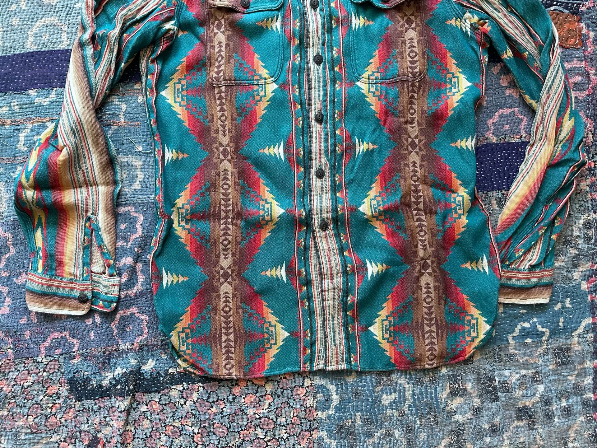 RRL Southwestern Print Long-Sleeve Shirt — detail