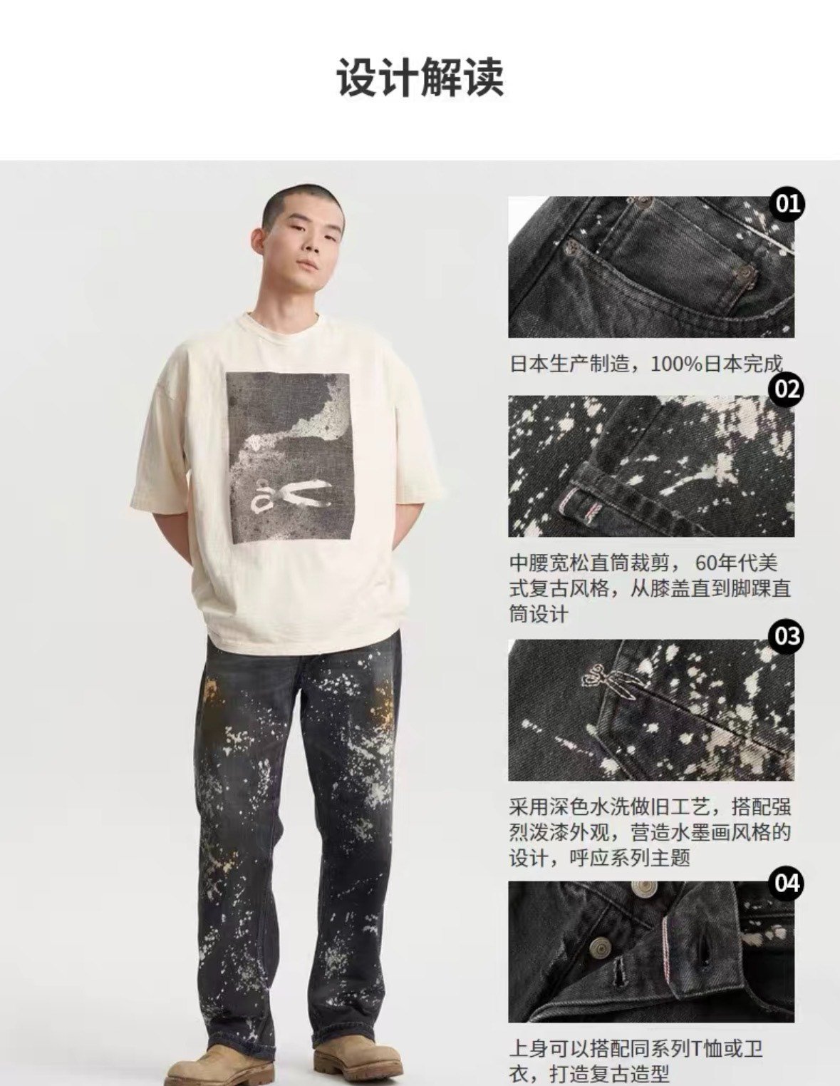 Denham x Chen Jie 24SS Limited Jeans — detail