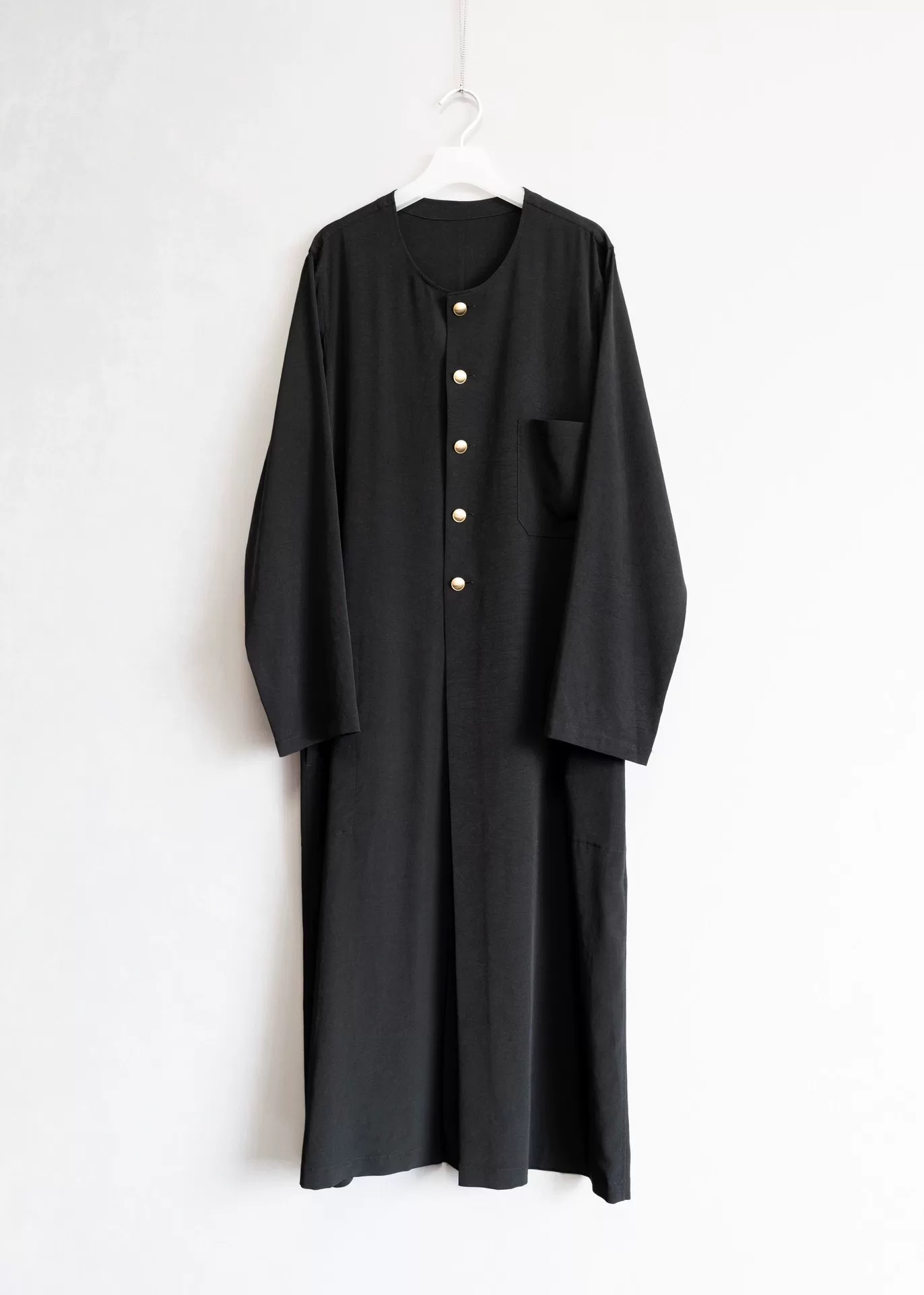 Yohji Yamamoto 19AW Collarless Gold Button Robe