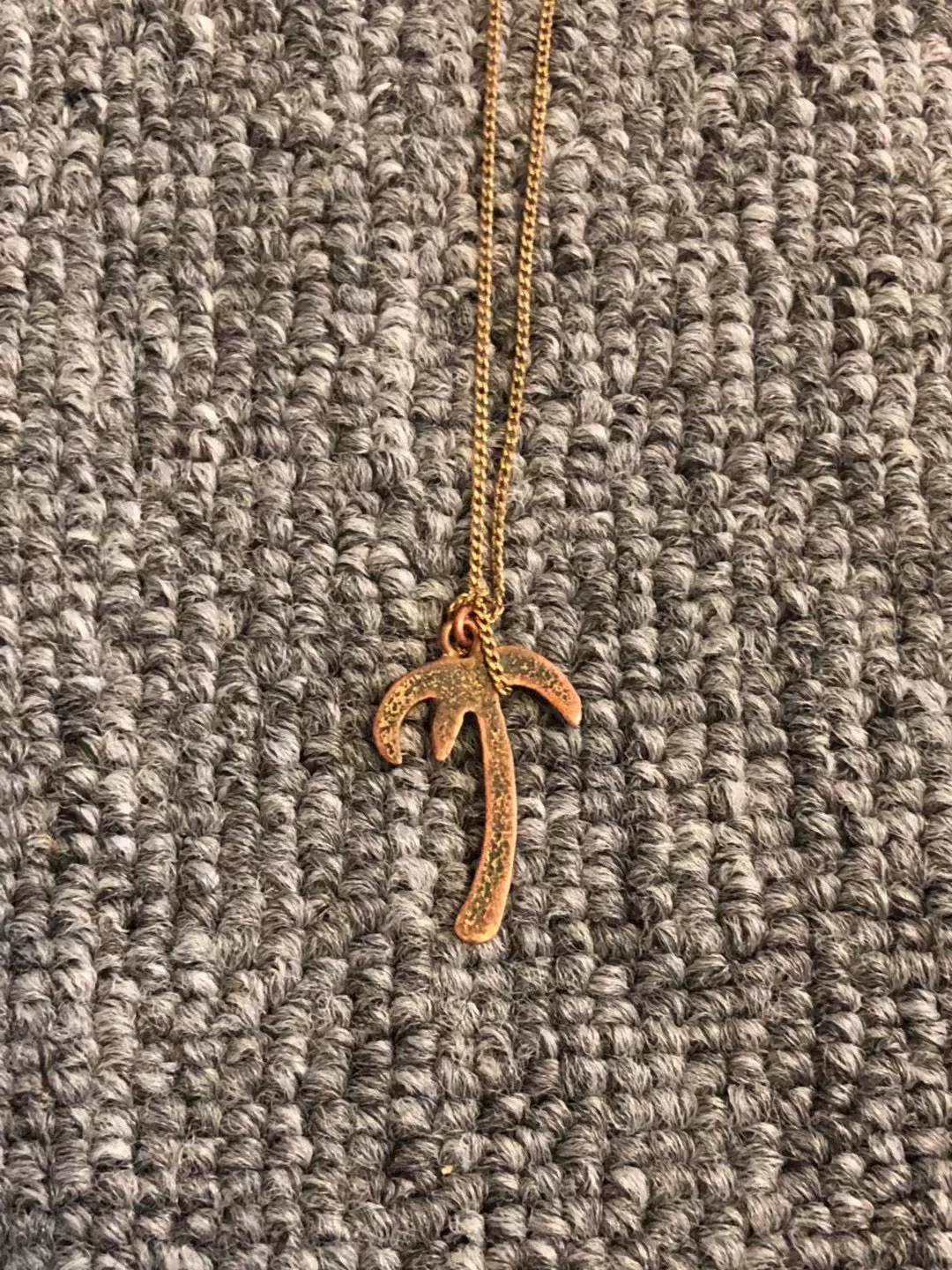 Saint Laurent 16SS Gold Palm Tree Necklace — detail