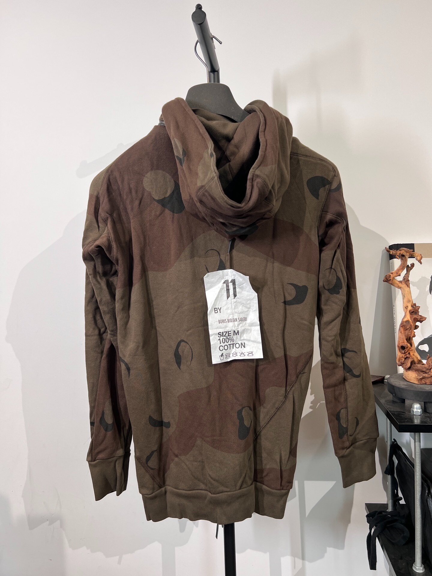 Boris Bidjan Saberi Camo Diagonal Zip Jacket — front