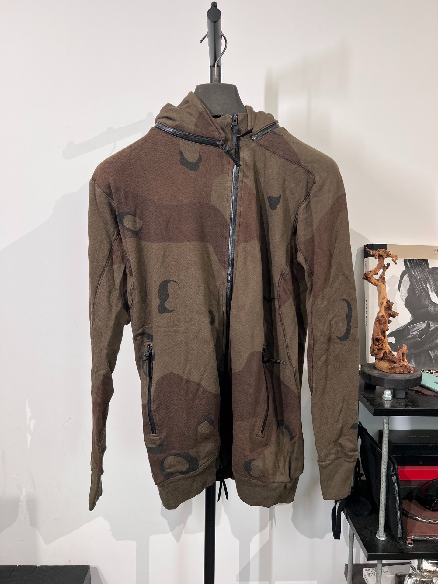 Boris Bidjan Saberi Camo Diagonal Zip Jacket