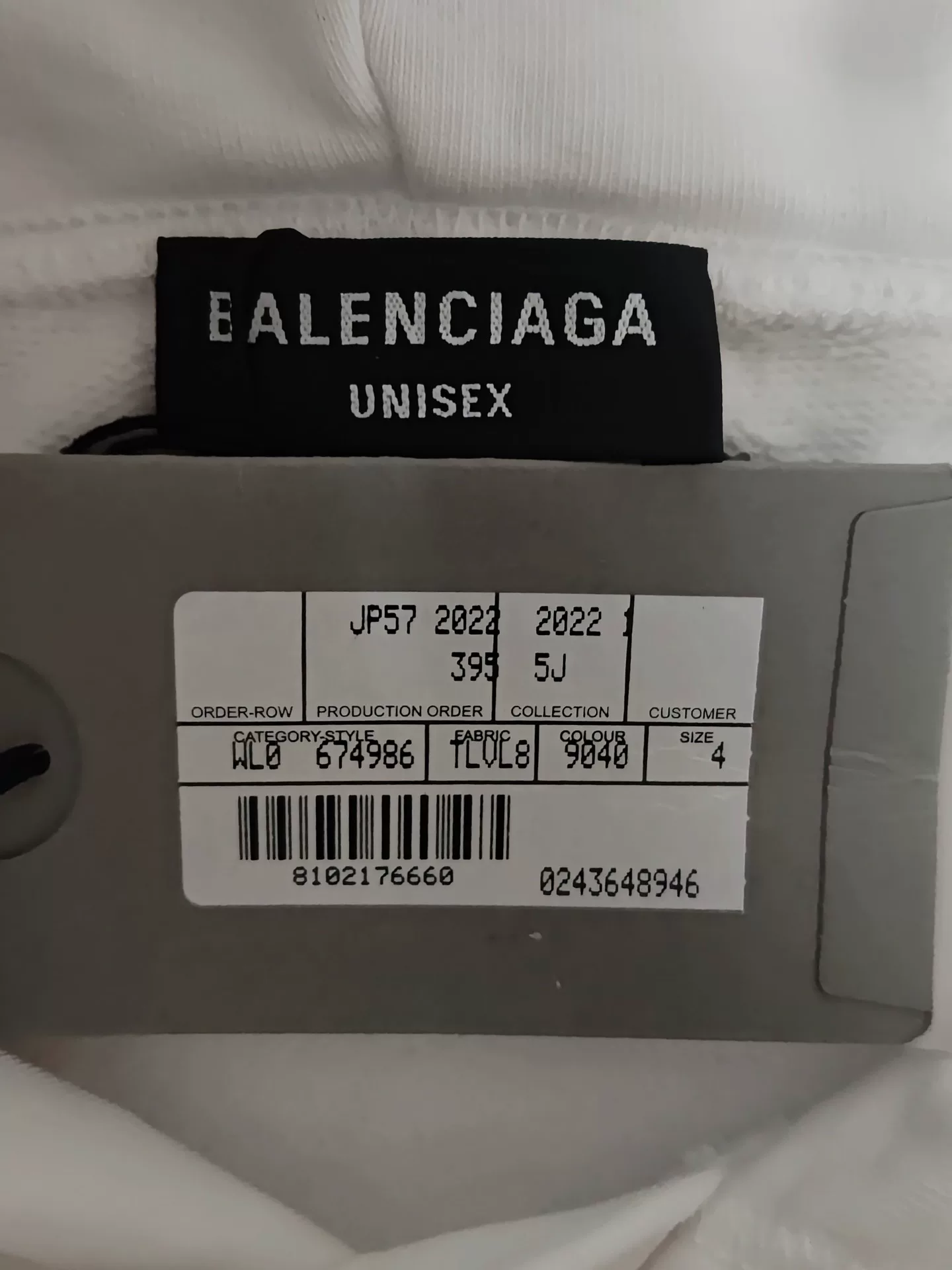 Balenciaga 22ss Paris Limited Hoodie — back