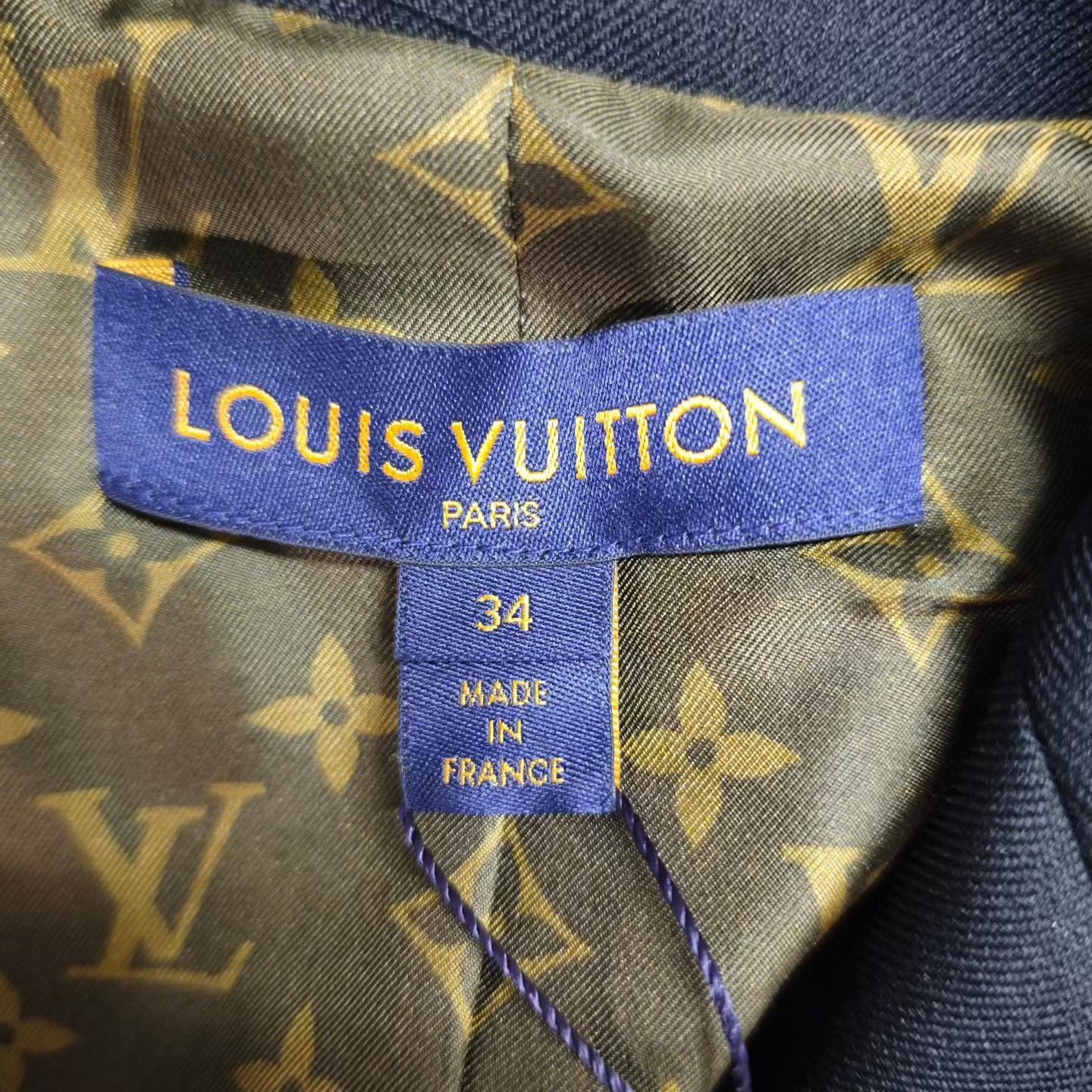 Louis Vuitton Black College Style Blazer — back