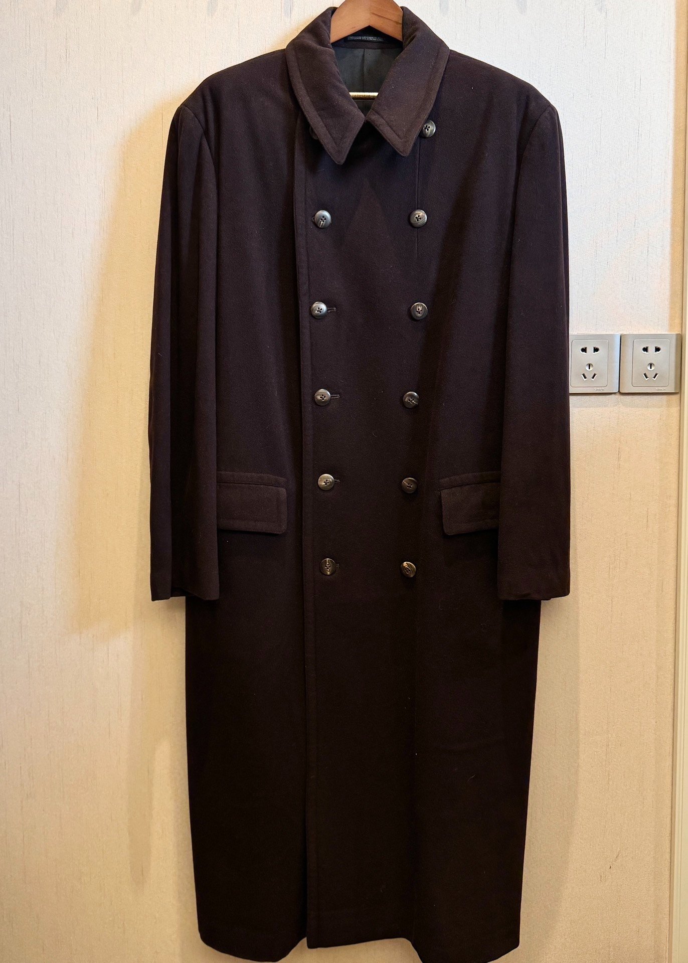 Yohji Yamamoto 92AW Burgundy Coat — front