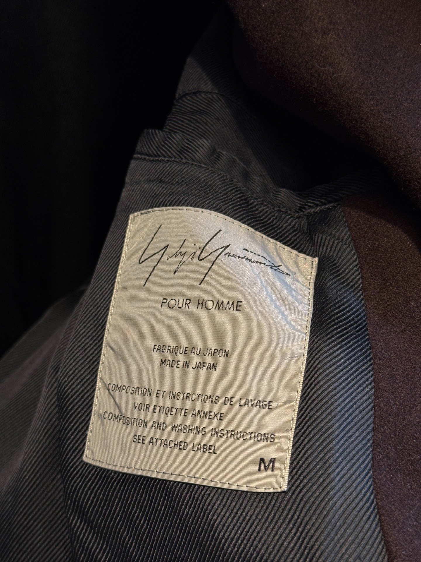 Yohji Yamamoto 92AW Burgundy Coat — back