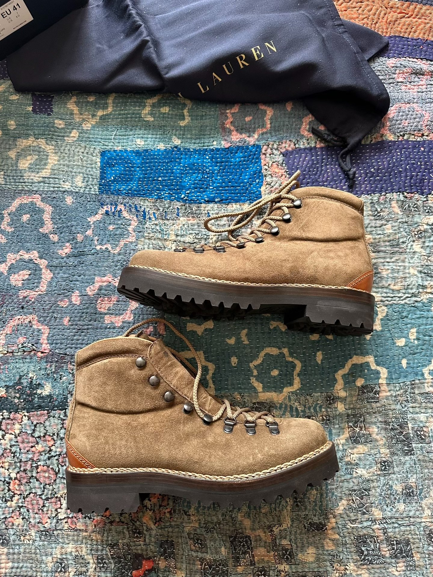Ralph Lauren Brown Low-Top Hiking Boots — front